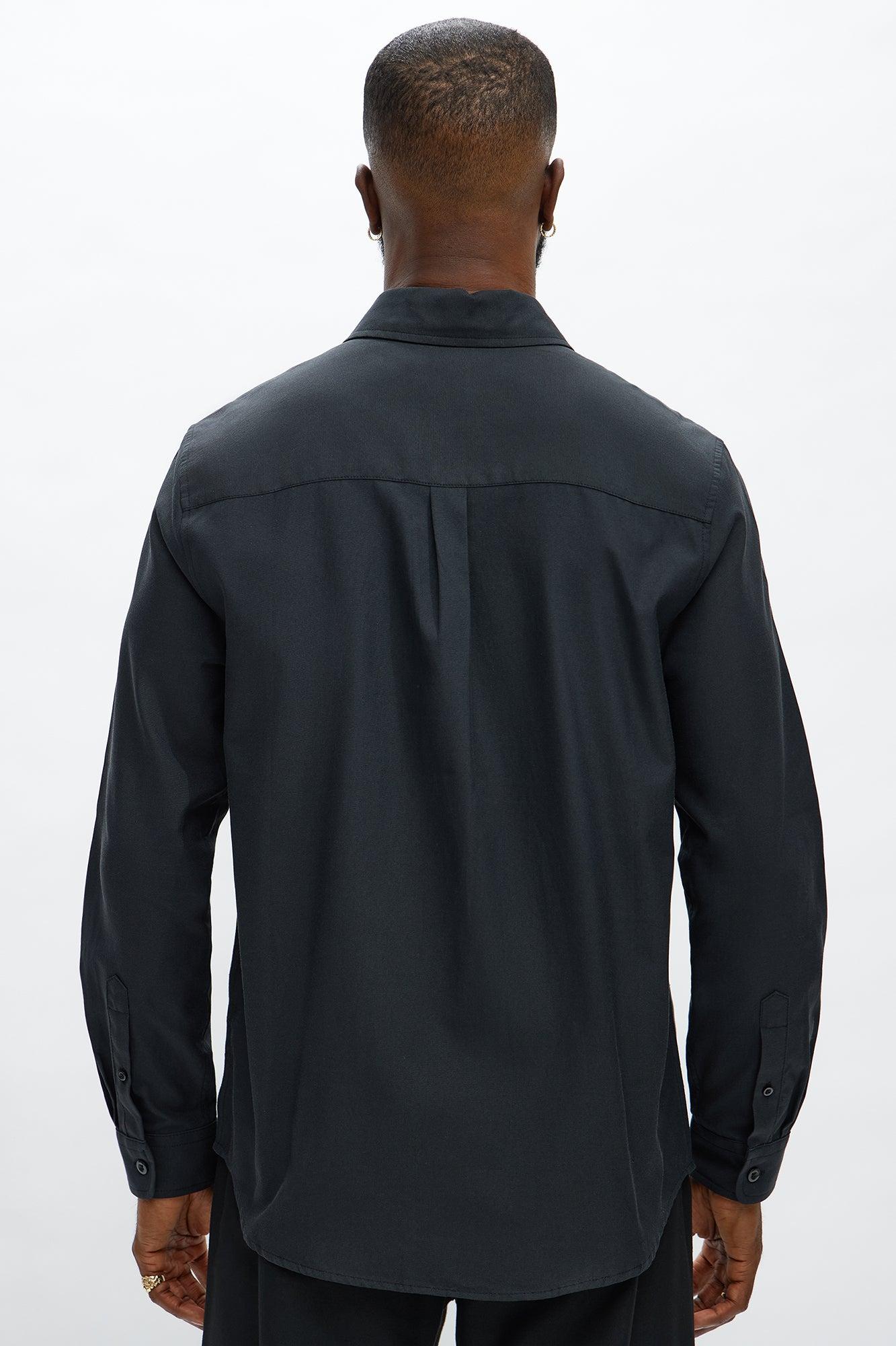 Oxford Long Sleeve Shirt - Black Product Image