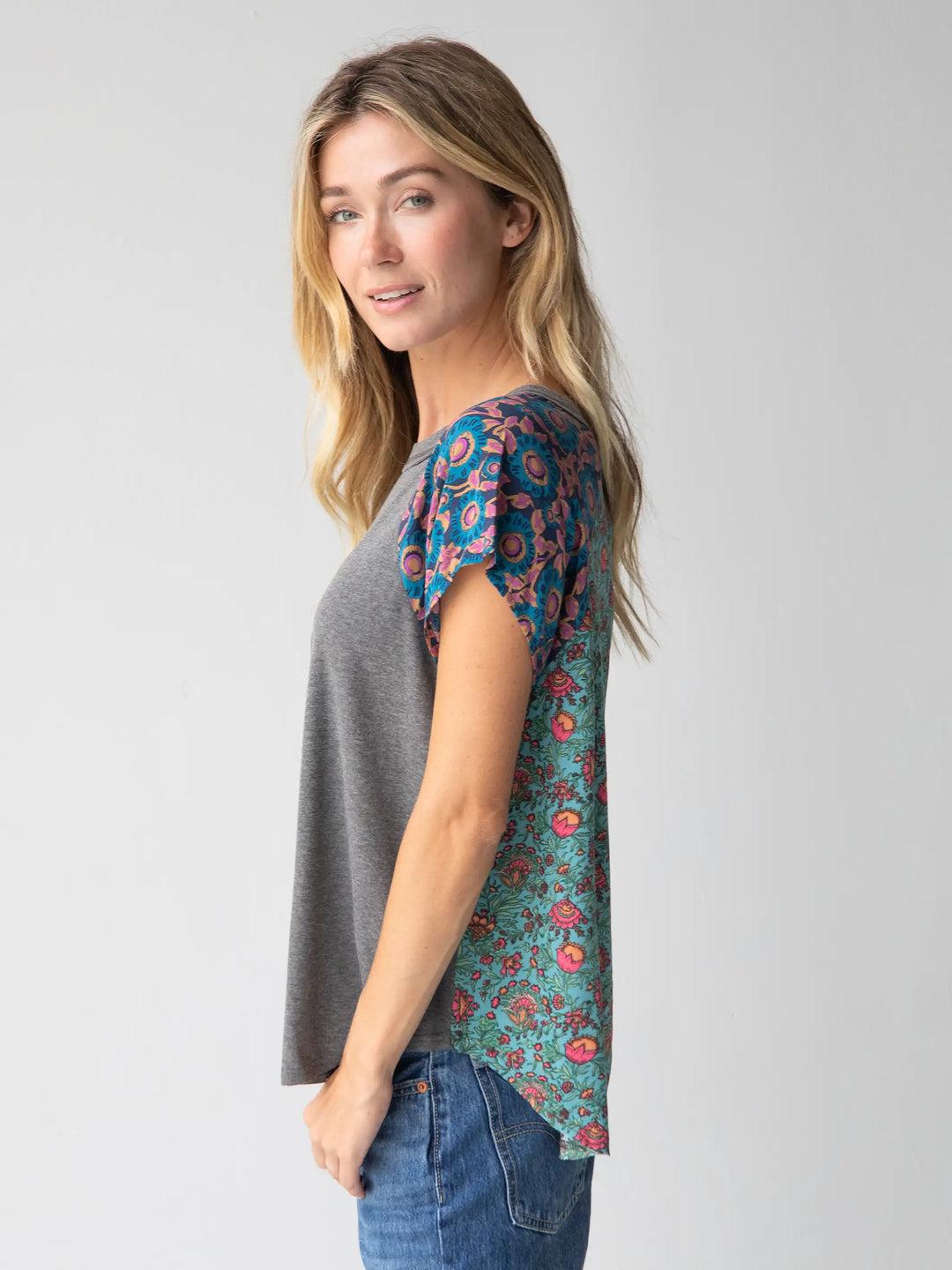 Daphne Mixed Print Top Product Image