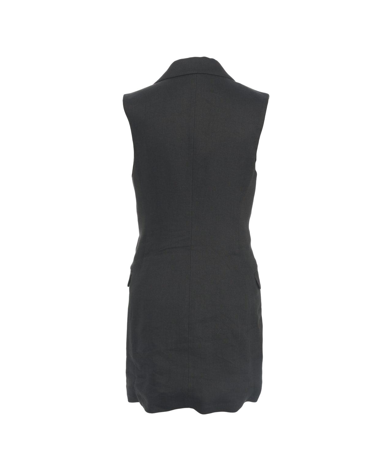 Linen blend mini dress Product Image