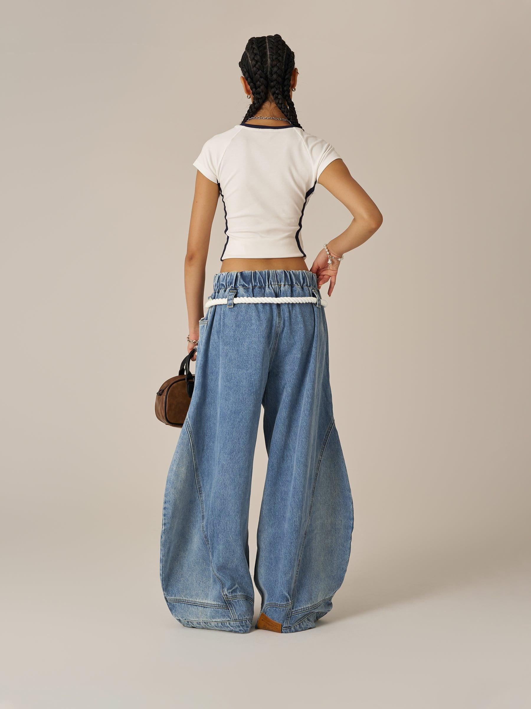 Aelfric Eden Reverse Super Baggy Barrel Jeans Product Image