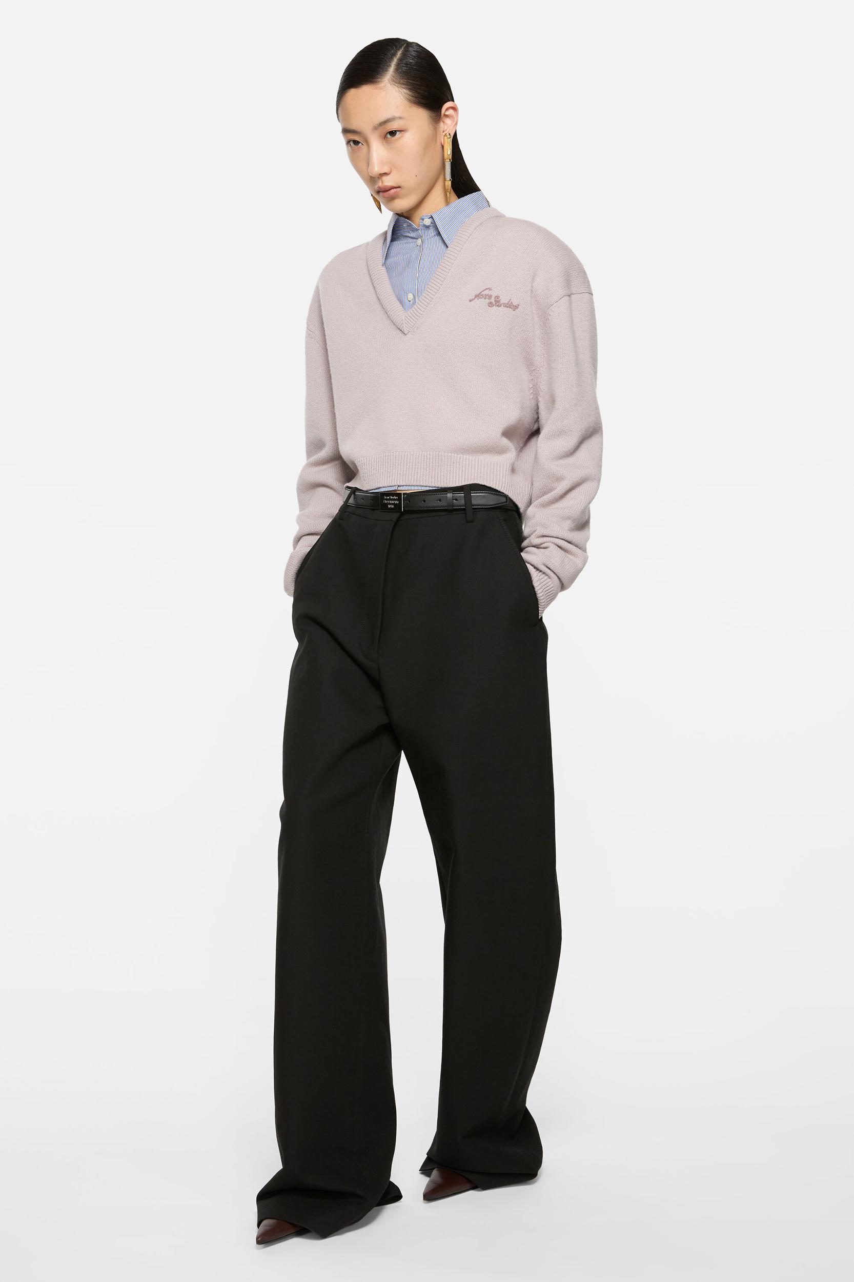 Wool v-neck sweater Product Image