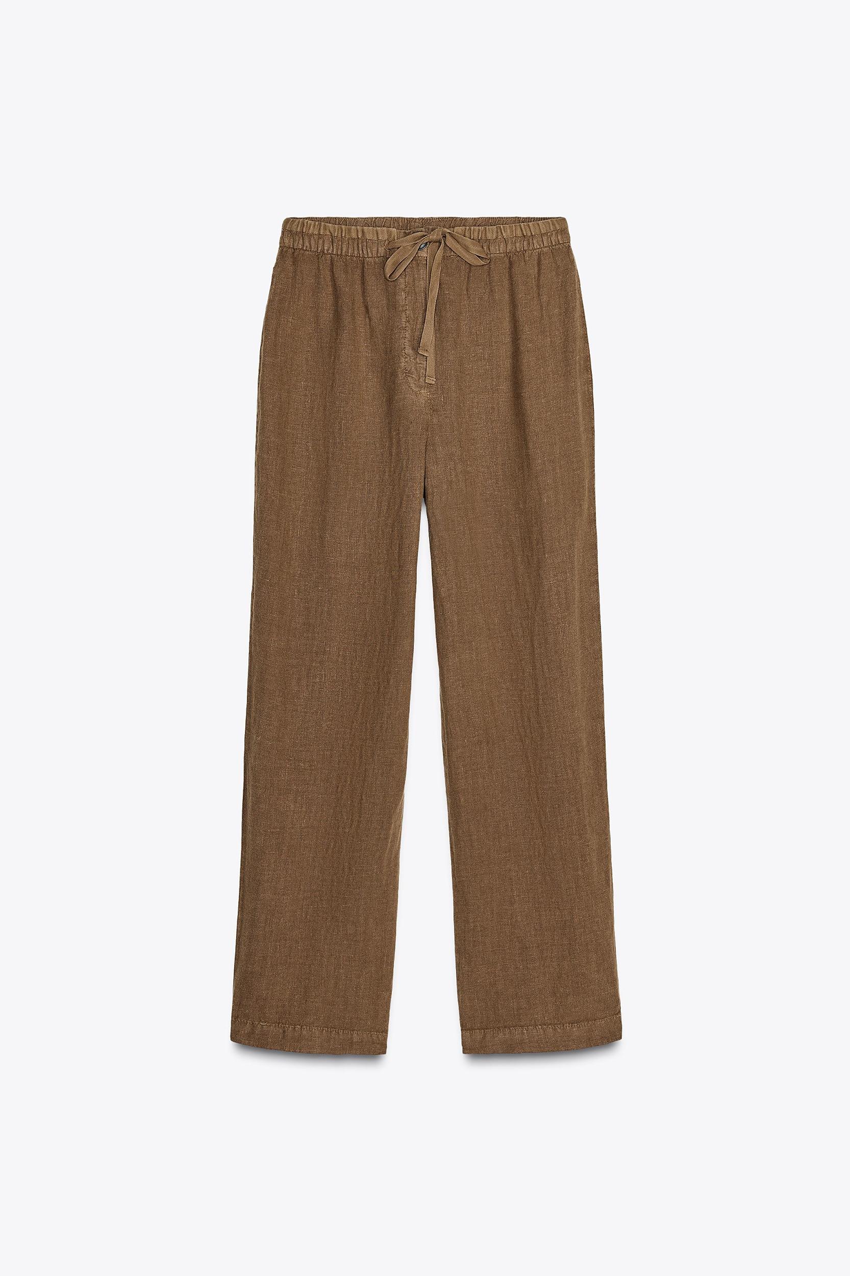 100% LINEN PANTS ZW COLLECTION Product Image