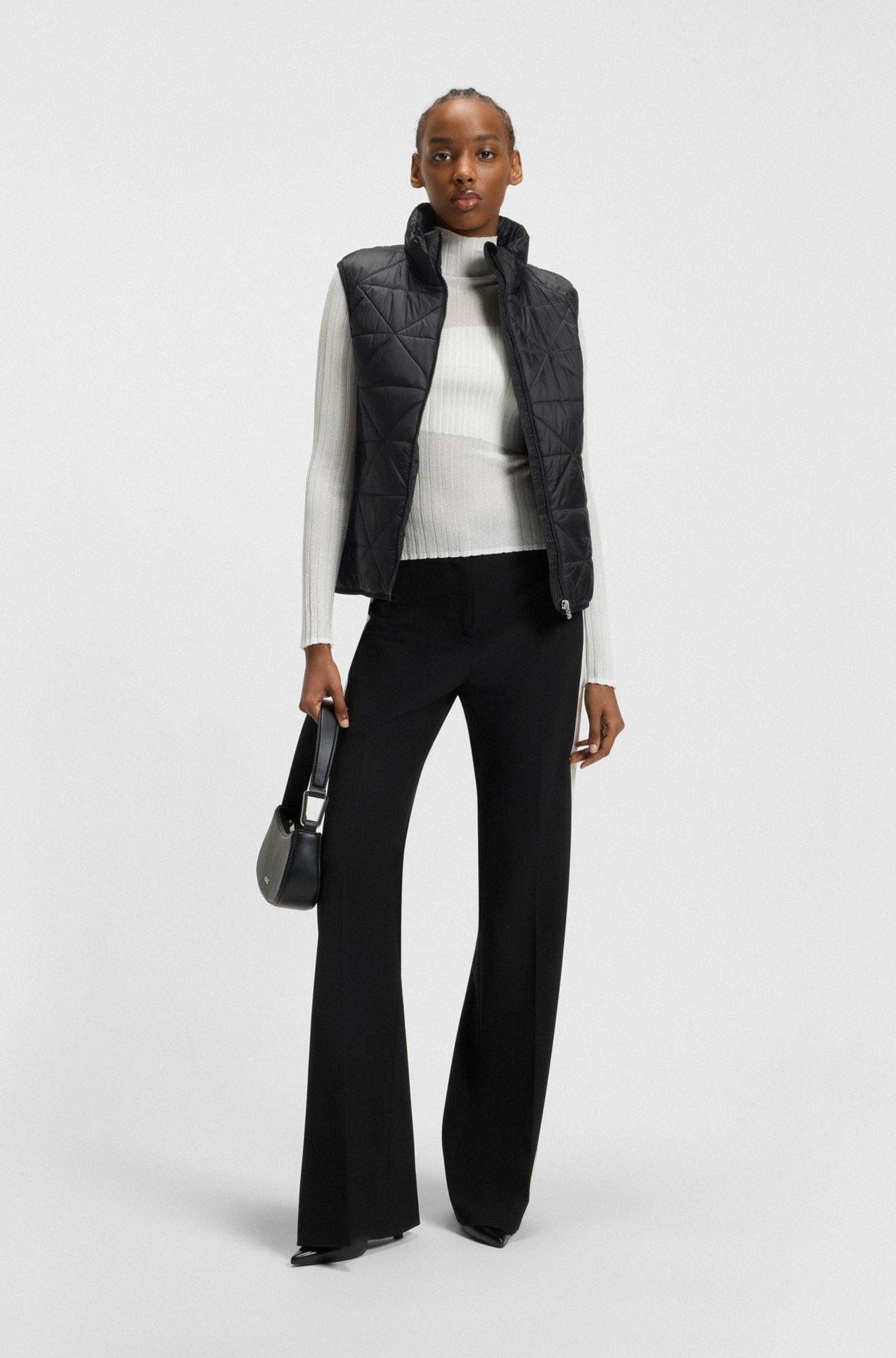 HUGO - Padded gilet with triangle quilting - Black Product Image