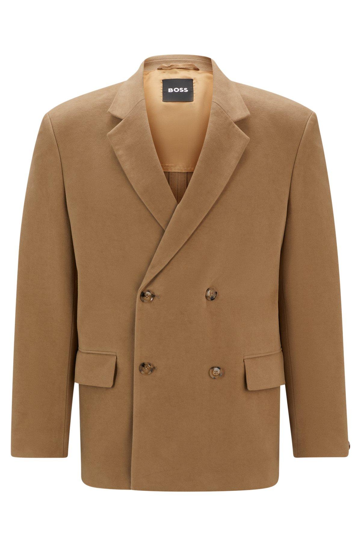 Relaxed-fit double-breasted jacket in cotton twill Product Image