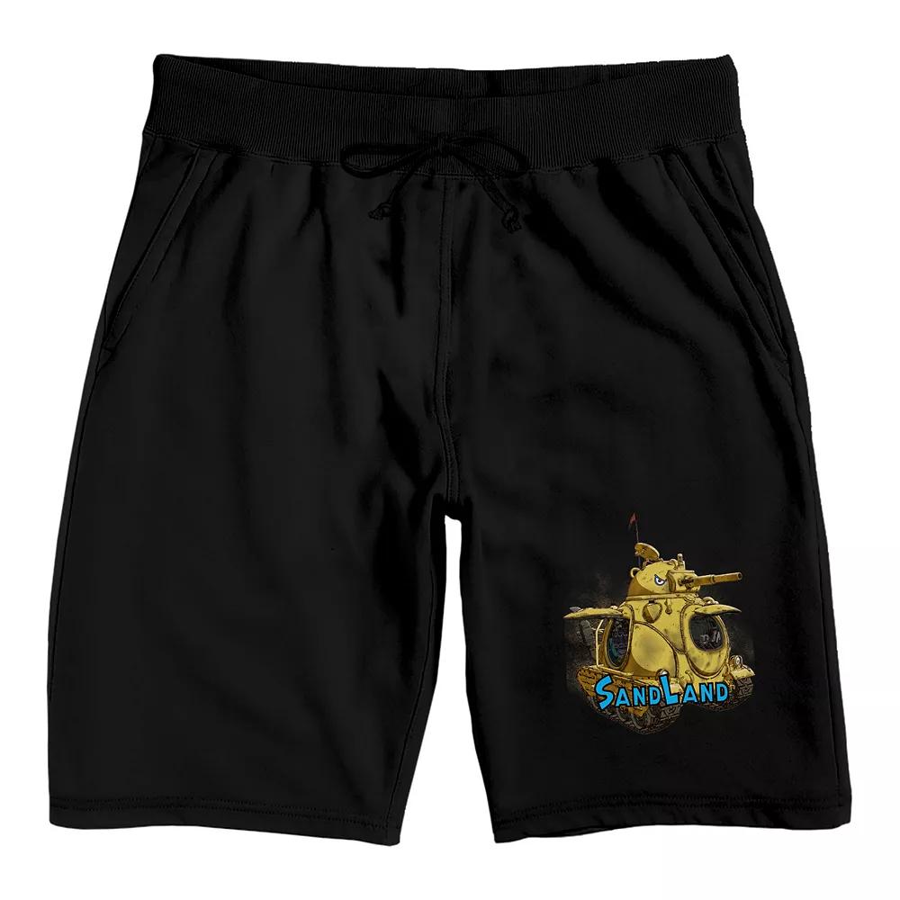 Men's Sand Land Yellow Tank Pajama Shorts, Size: Small, Black Product Image