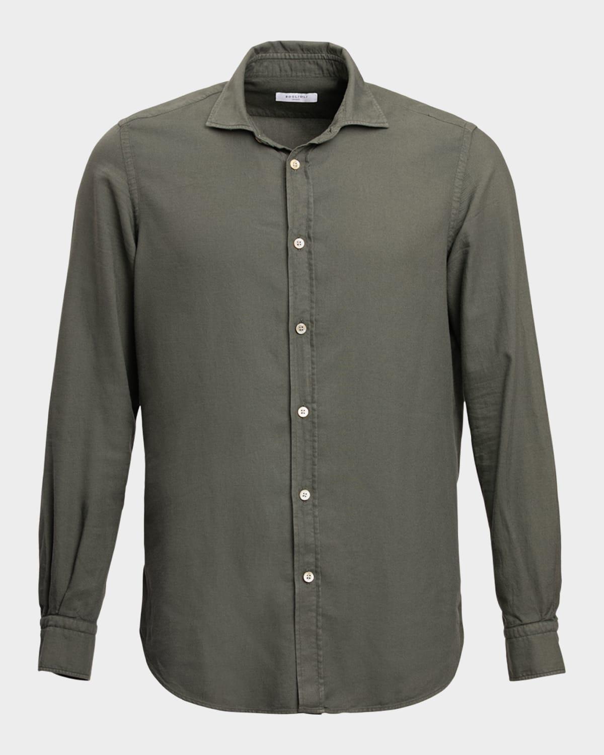 Mens Garment-Dyed Sport Shirt Product Image