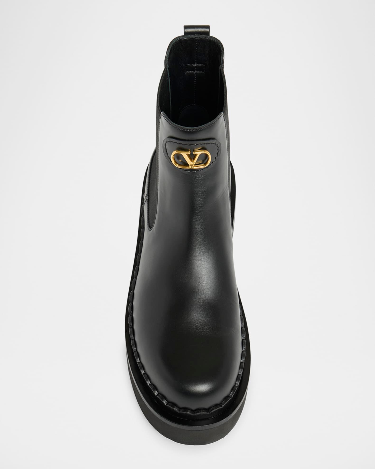 VLogo Signature Leather Beatle Chelsea Boots Product Image