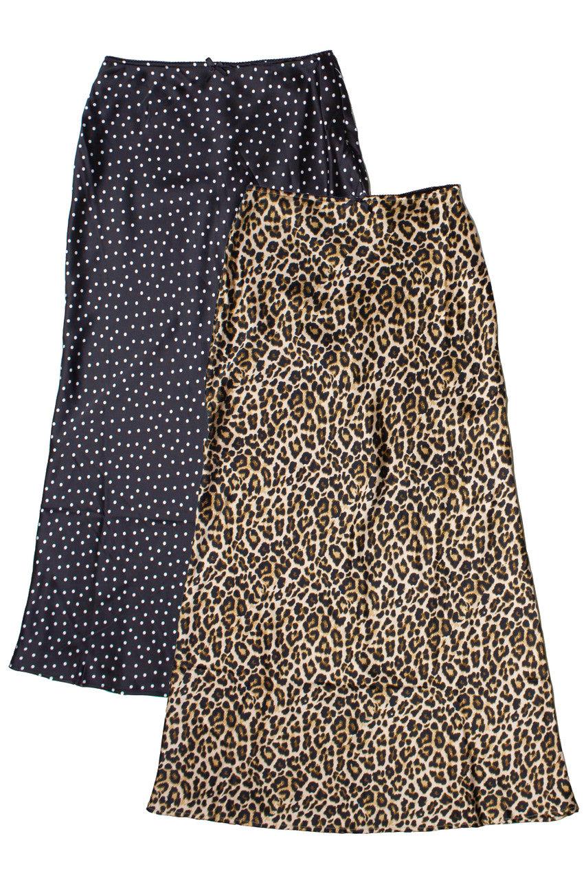 Patterned Satin Slip Skirt Product Image