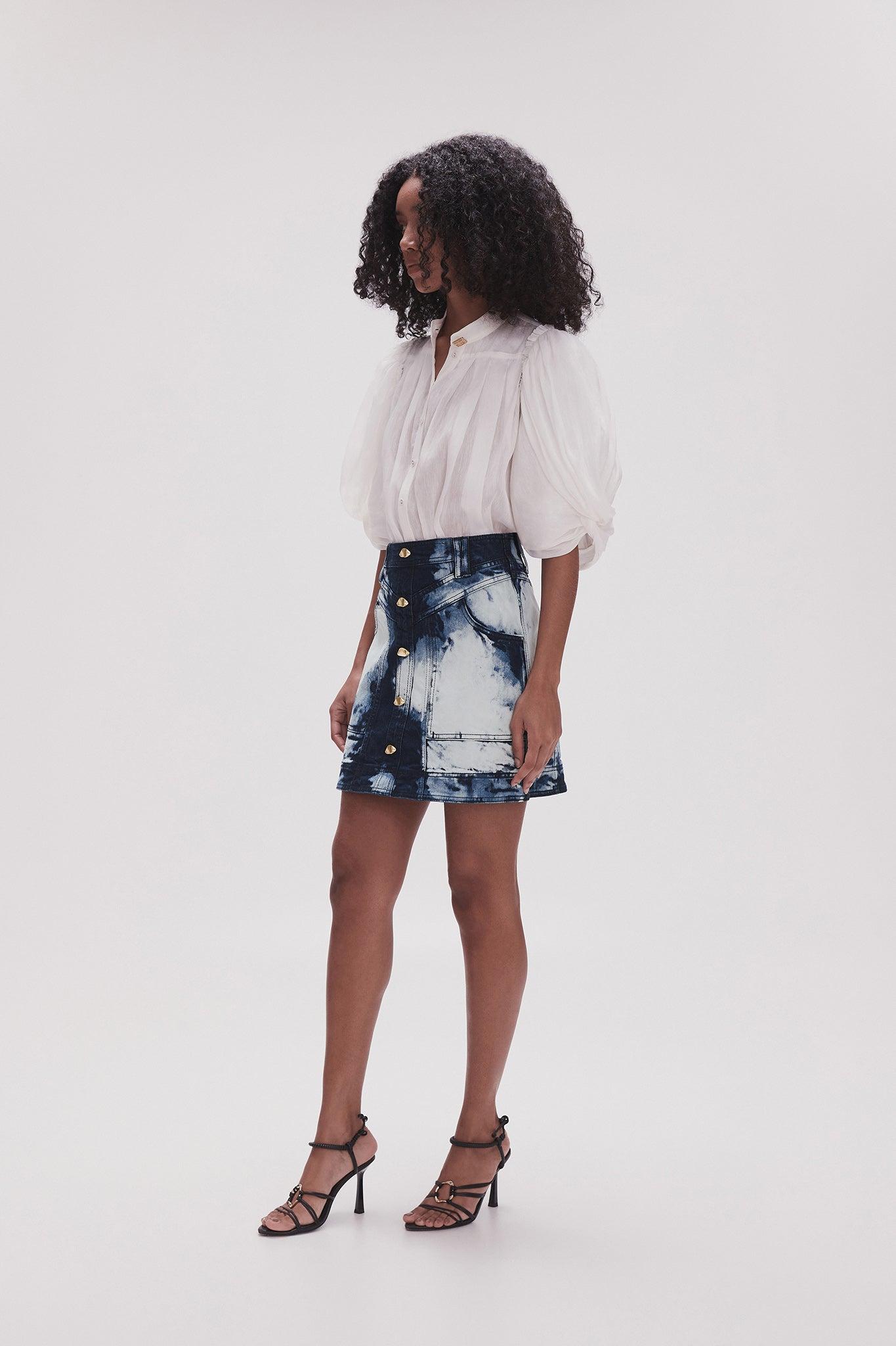 Enigma Denim Mini Skirt Product Image