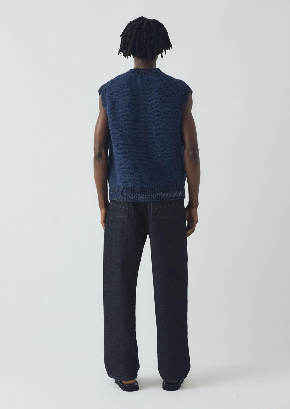 Hand Embellished Button Through Tank | Blue Multi Product Image