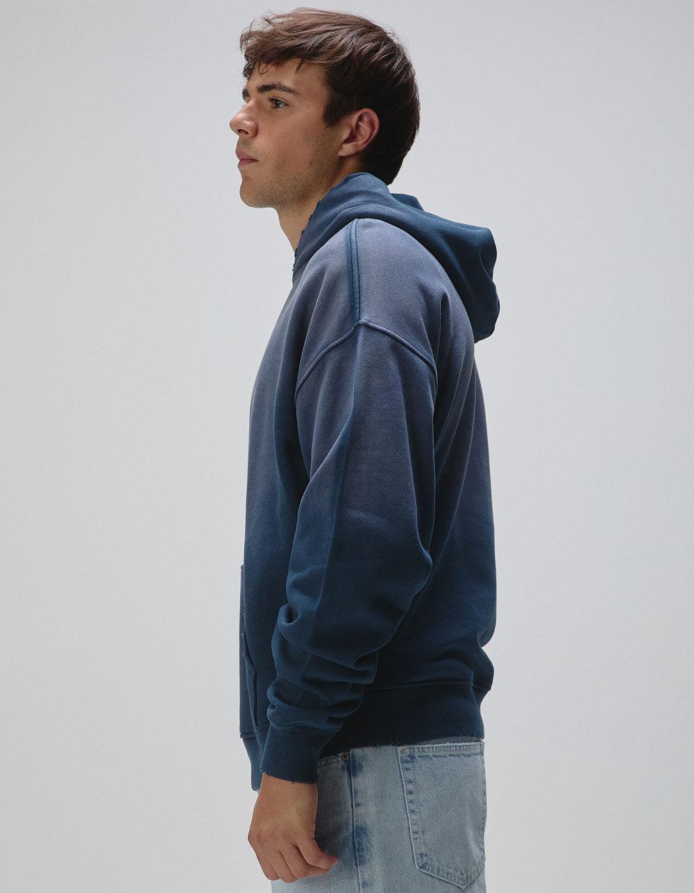 RSQ Mens Faded Oversized Hoodie - BLUE Product Image