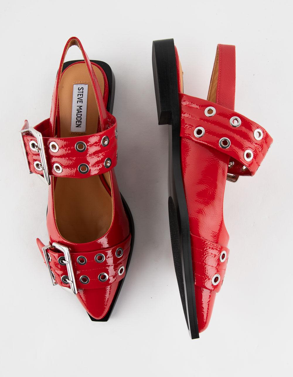 STEVE MADDEN Graya Womens Slingback Flats - RED Product Image