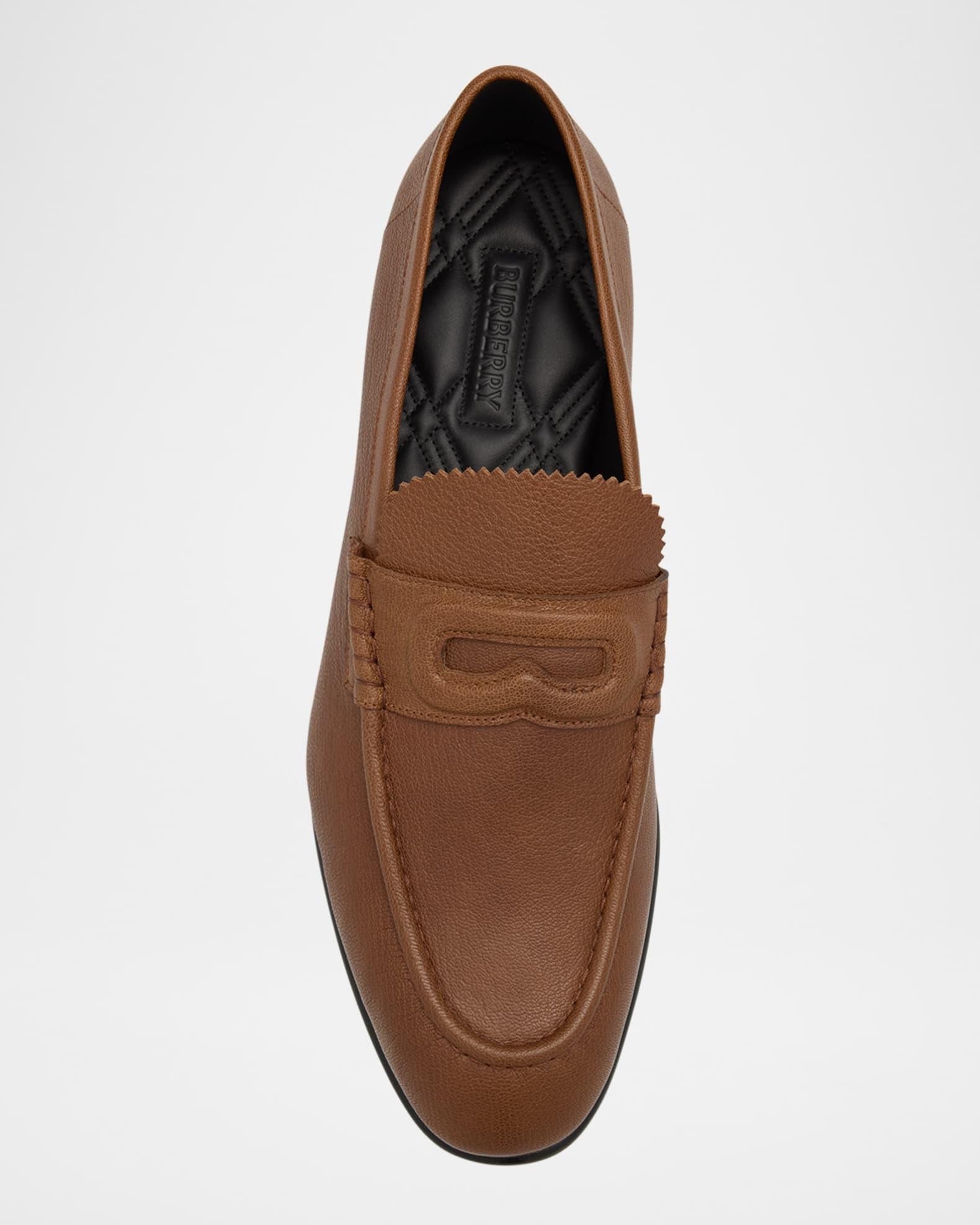 Men's Hyde Woven Leather Penny Loafers Product Image