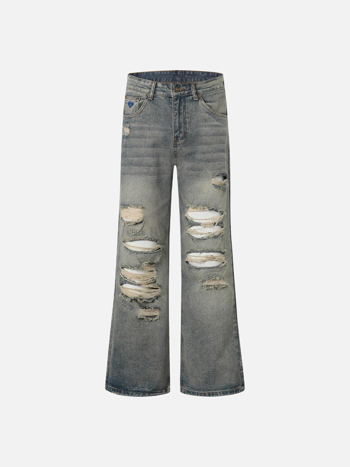 Aelfric Eden Washed Distressed Bootcut Jeans Product Image