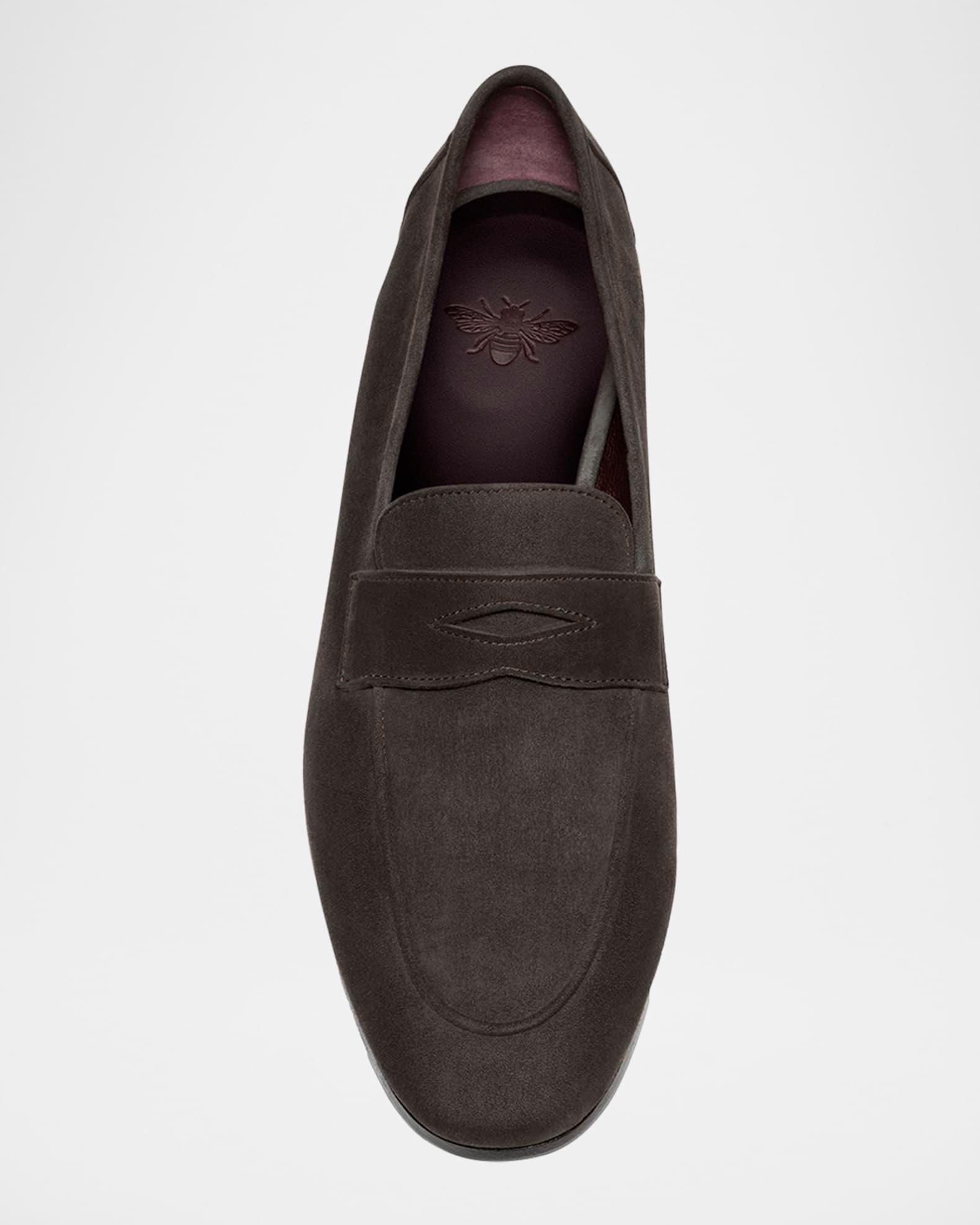 Ebano Suede Penny Loafers Product Image