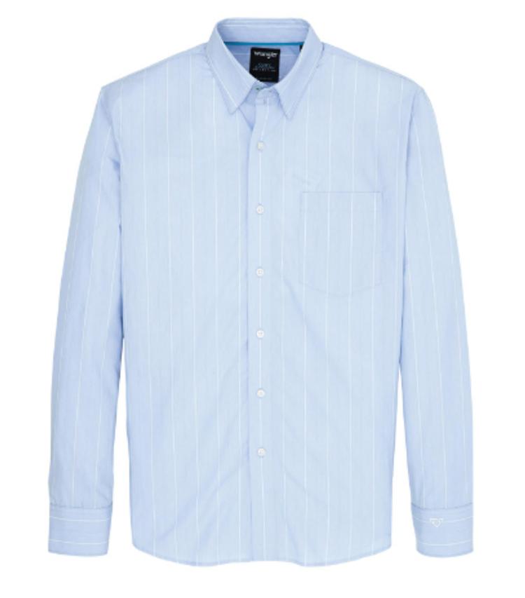 SALE Wrangler® x Cody Johnson Men's L/S Light Blue Stripe Button Shirt Product Image