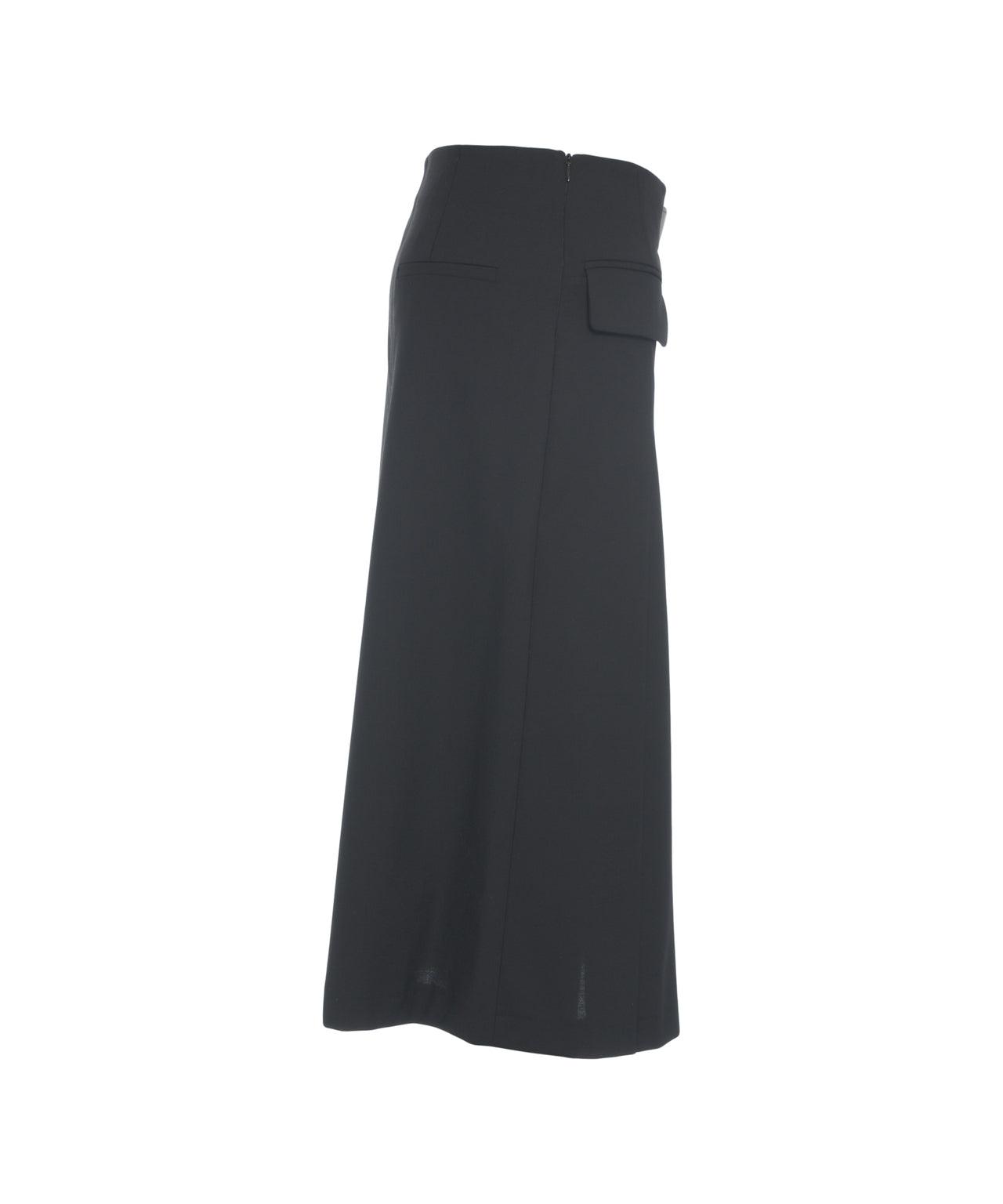Midi pleated skirt with waist belt Product Image
