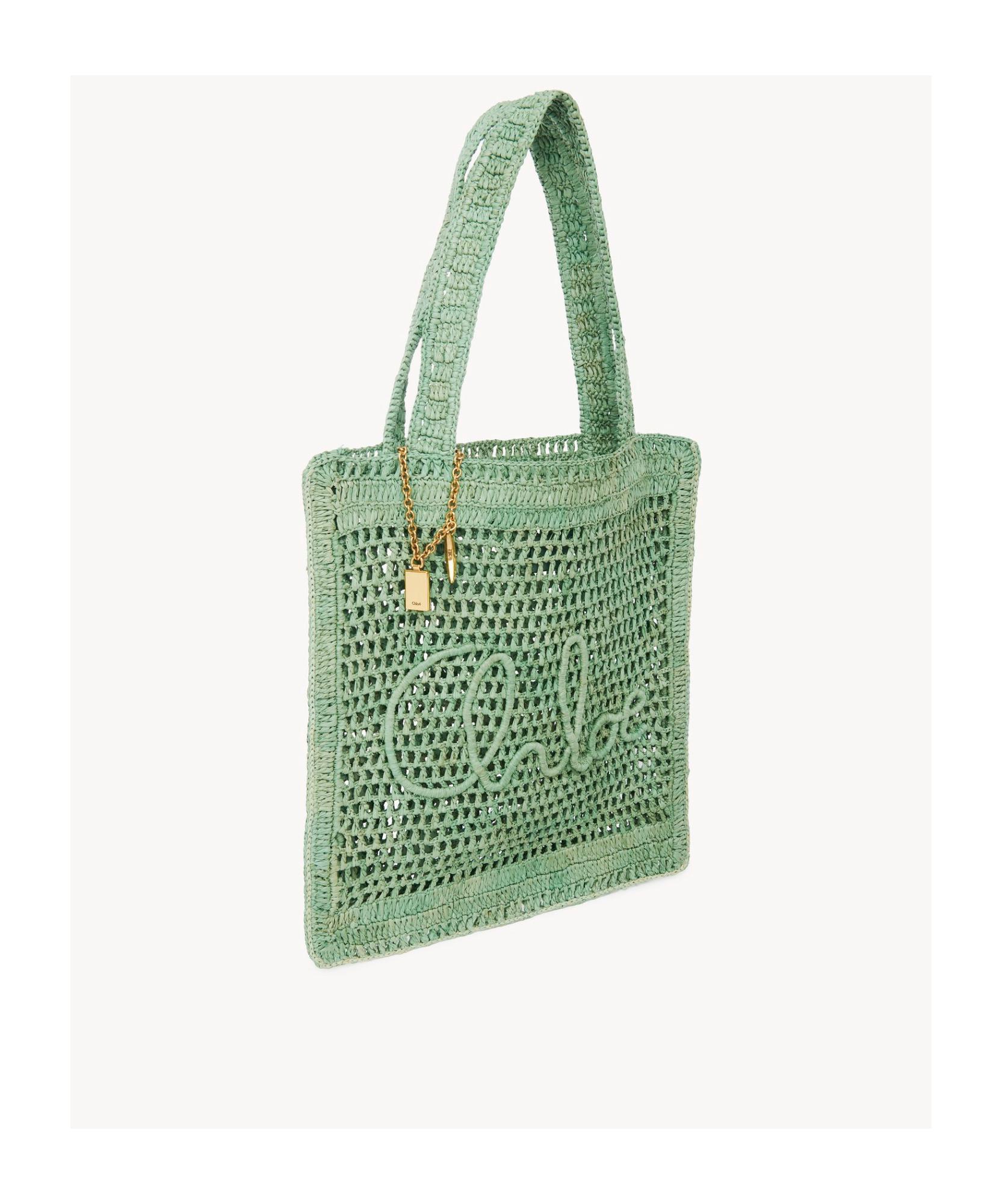 Summer Banana tote bag in raffia Product Image