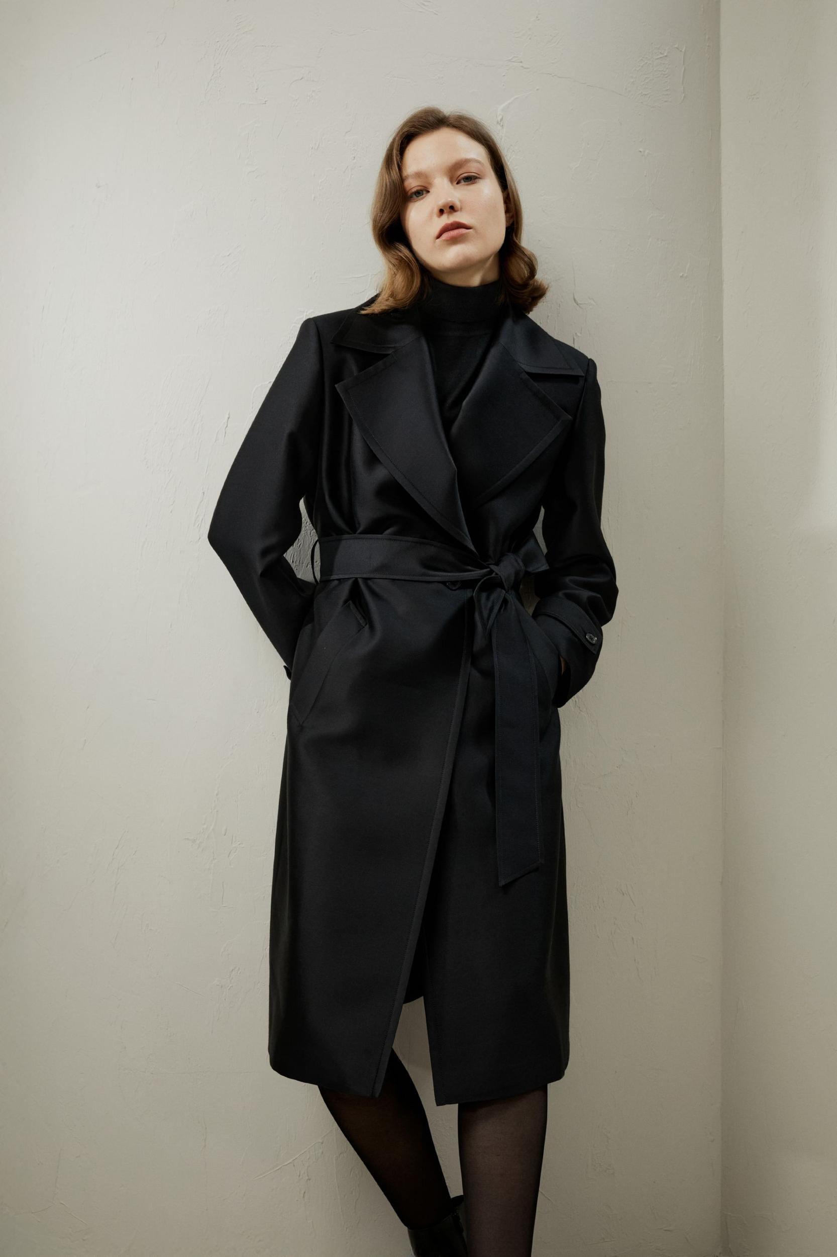 Silk-Wool Mixed Trenchcoat Product Image
