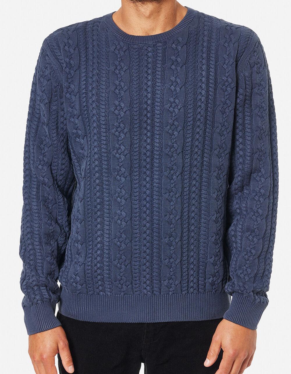KATIN Fisherman Mens Sweater - NAVY Product Image
