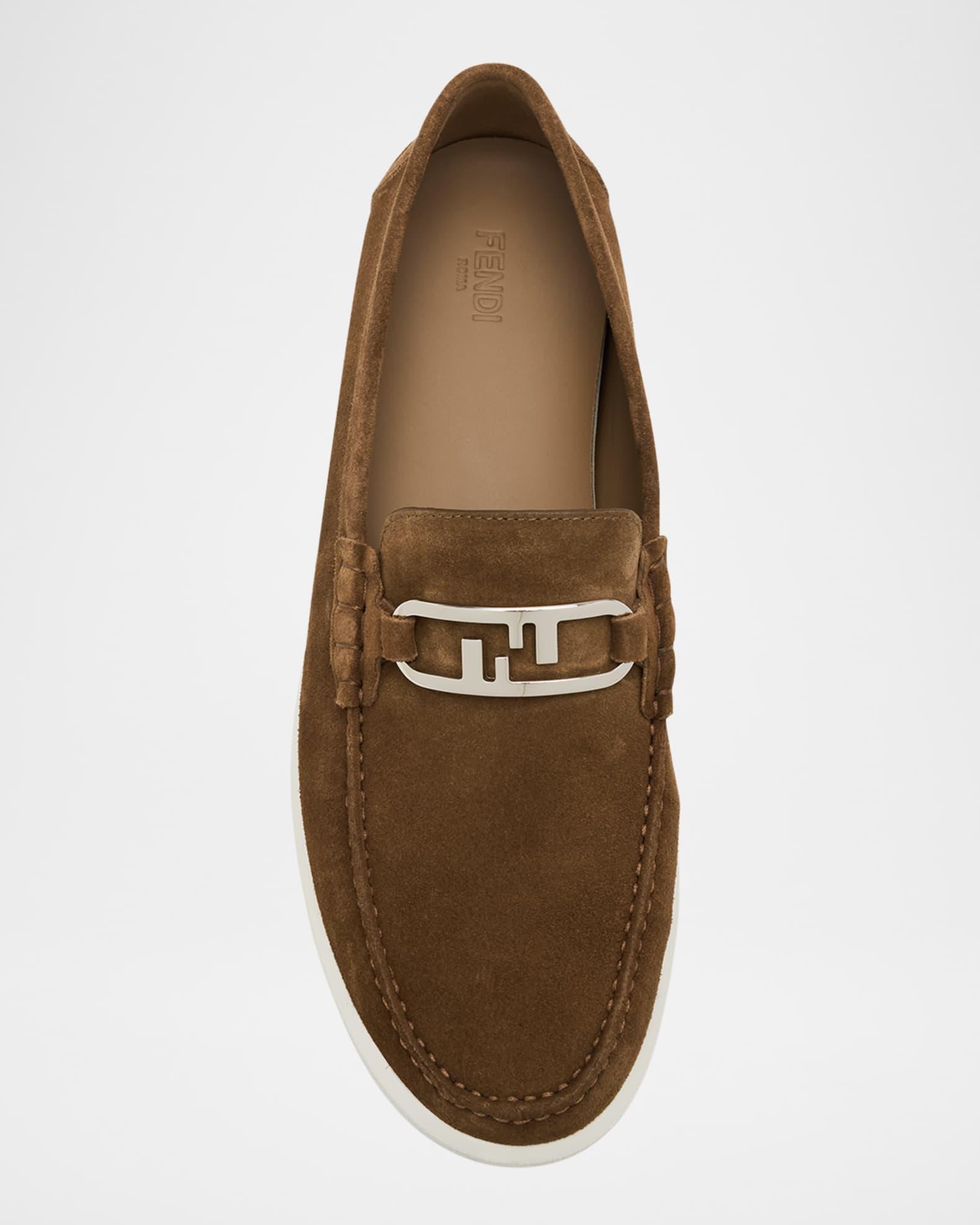 Mens Astaire Knot-Embellished Leather Loafers Product Image