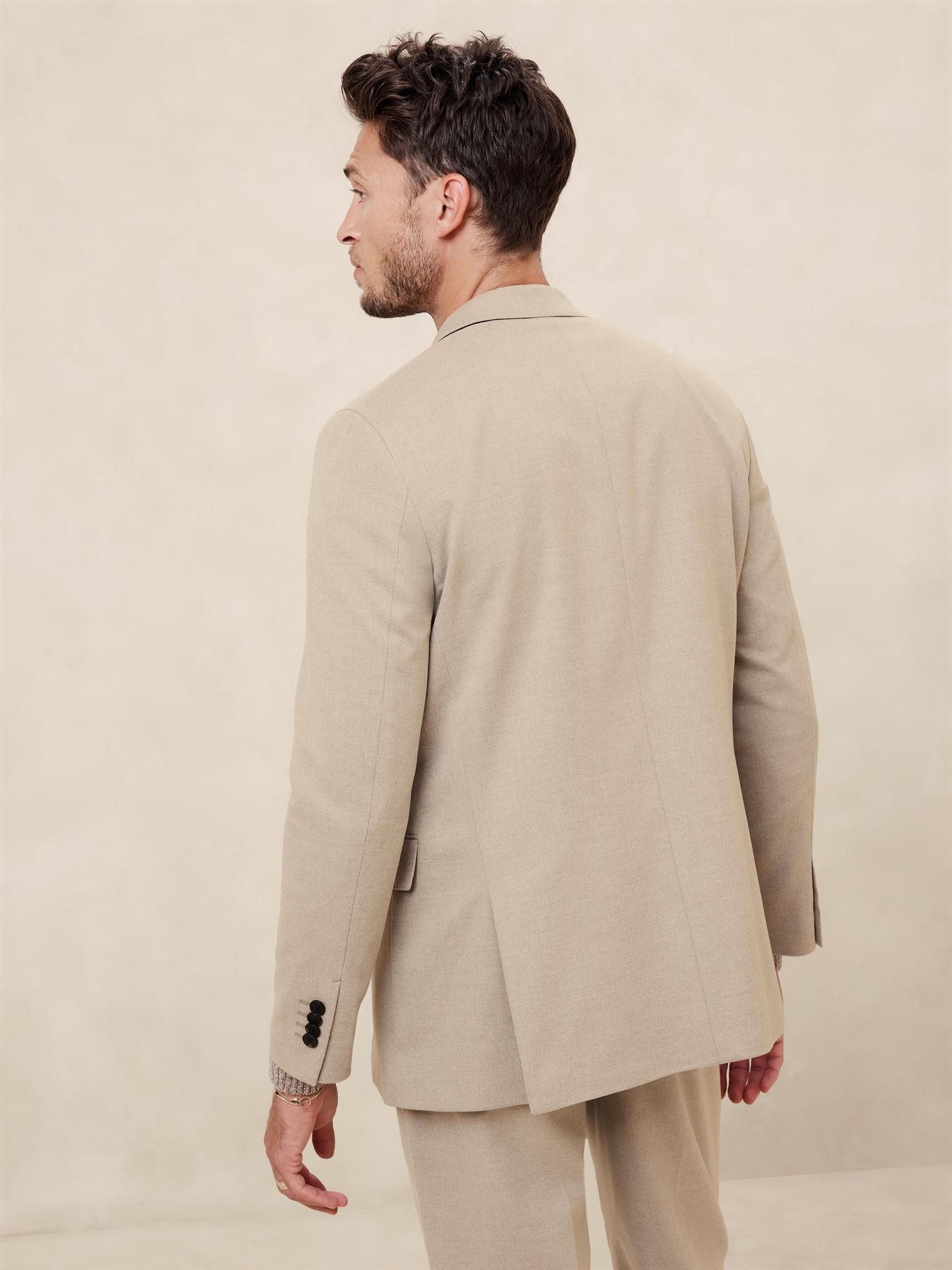 Tailored-Fit Flannel Suit Jacket Product Image