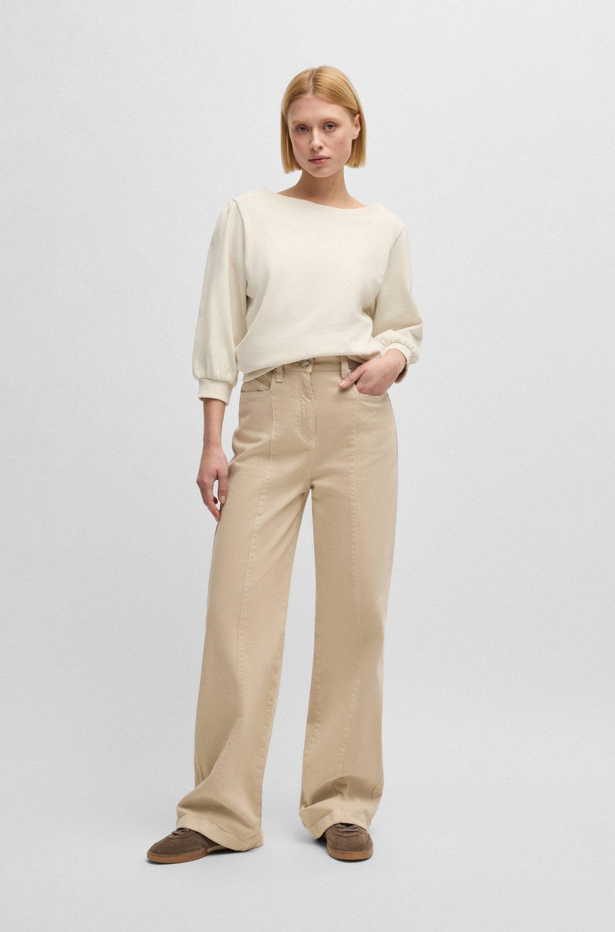 Cotton-terry sweatshirt with crystal-trimmed logo Product Image