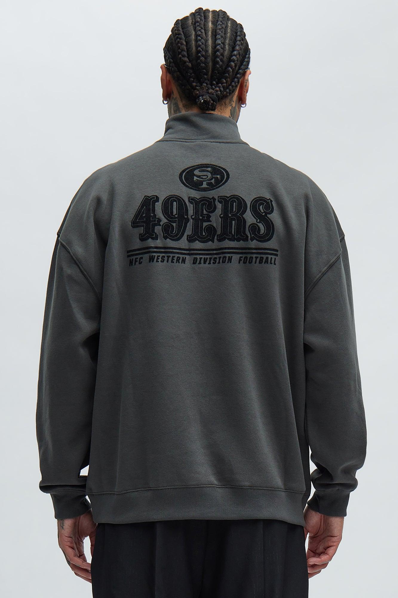 49ers Essential Quarter Zip Sweatershirt - Grey/combo Male Product Image