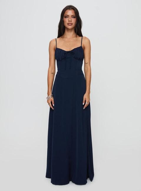 Eleanora Maxi Dress Navy Product Image