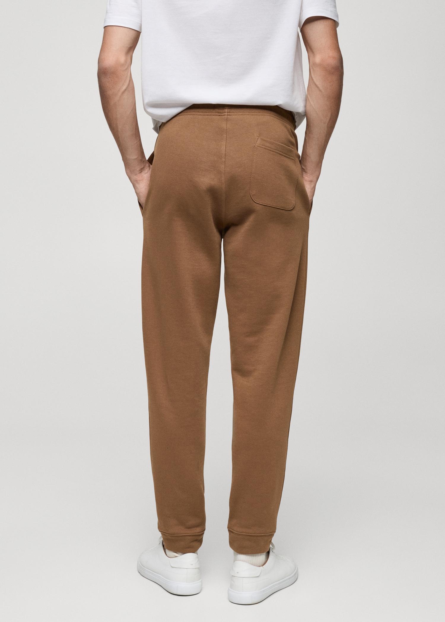 Brushed joggers with elastic waistband - Men | MANGO USA Product Image