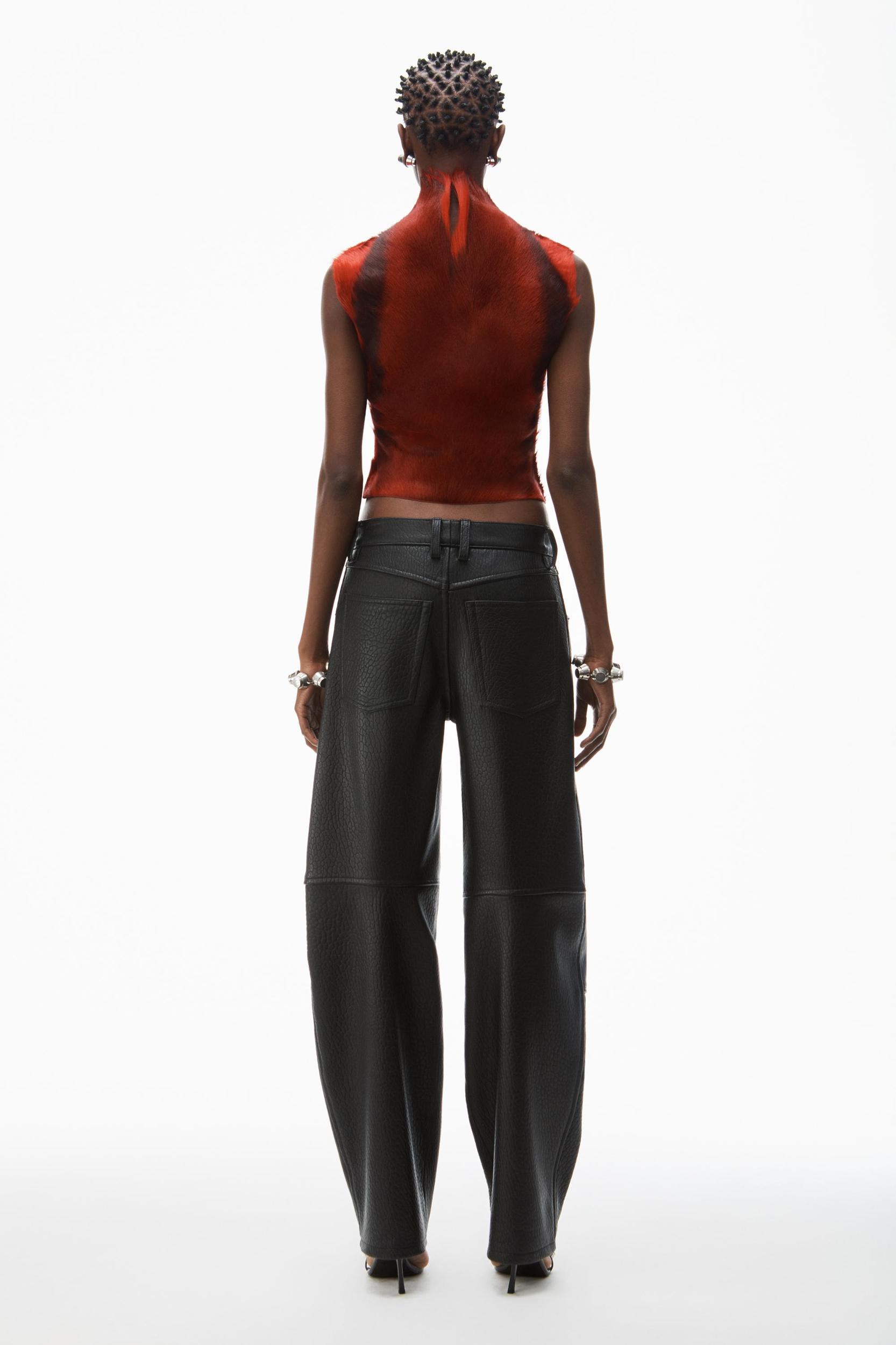 Low-rise Five-pocket Pant In Lambskin Leather Product Image