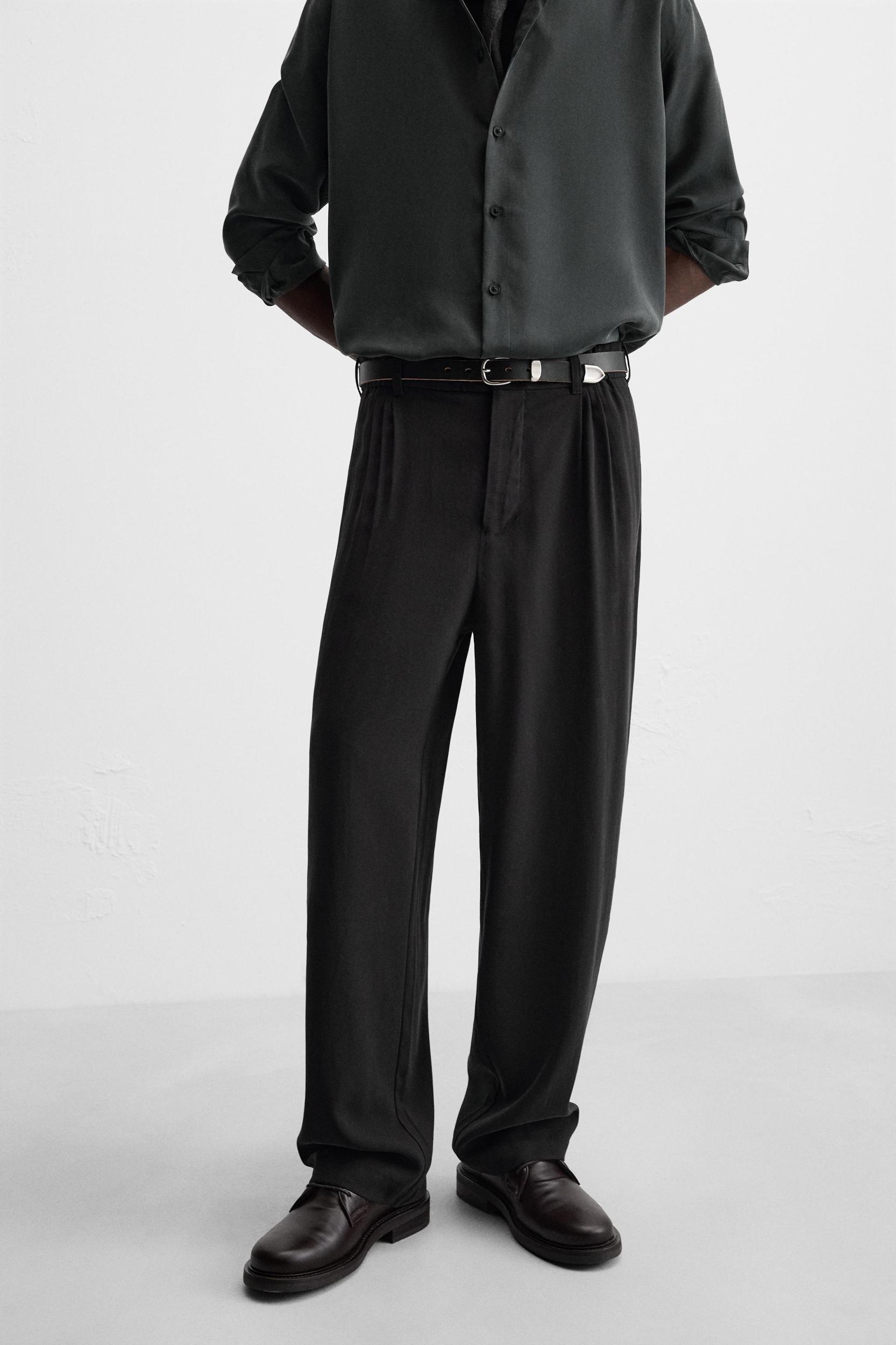 RELAXED STRAIGHT FIT PANTS Product Image