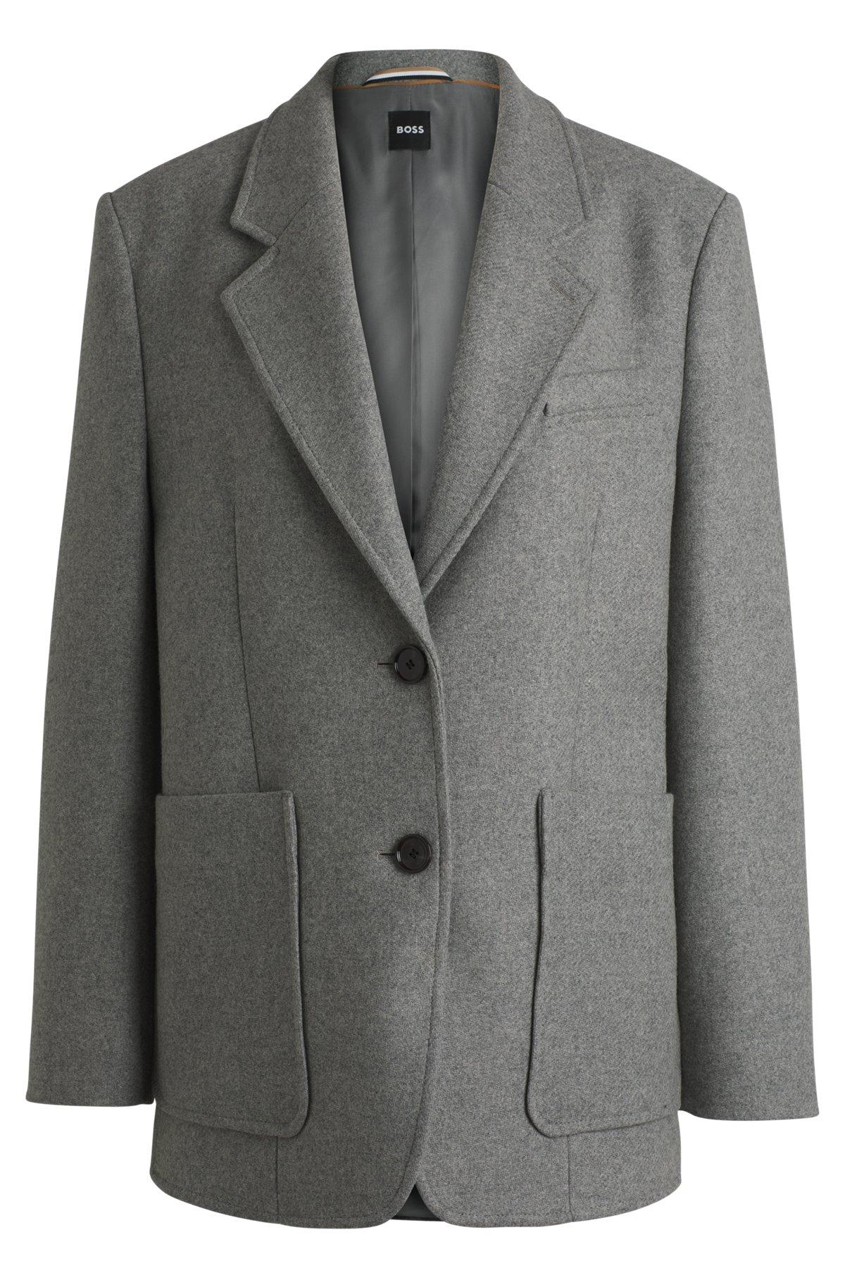 Oversize-fit blazer in melange wool Product Image