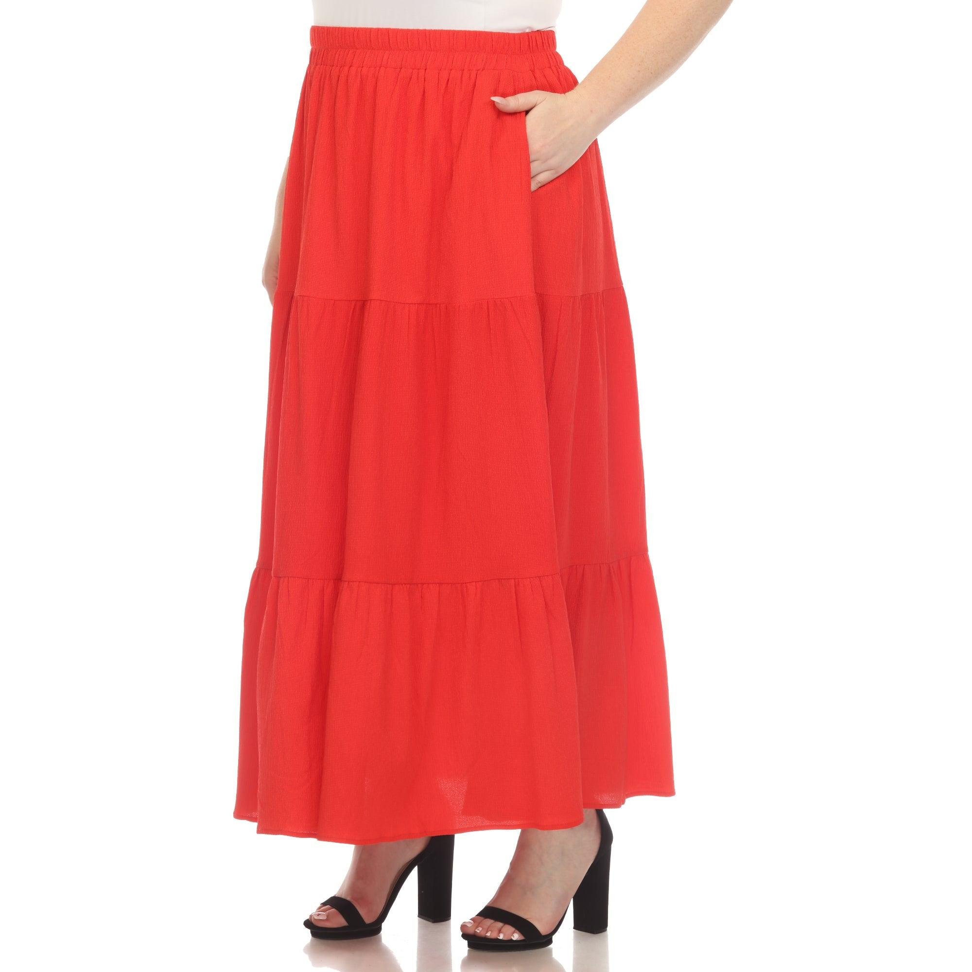 Pleated Tiered Maxi Skirt - Plus Product Image