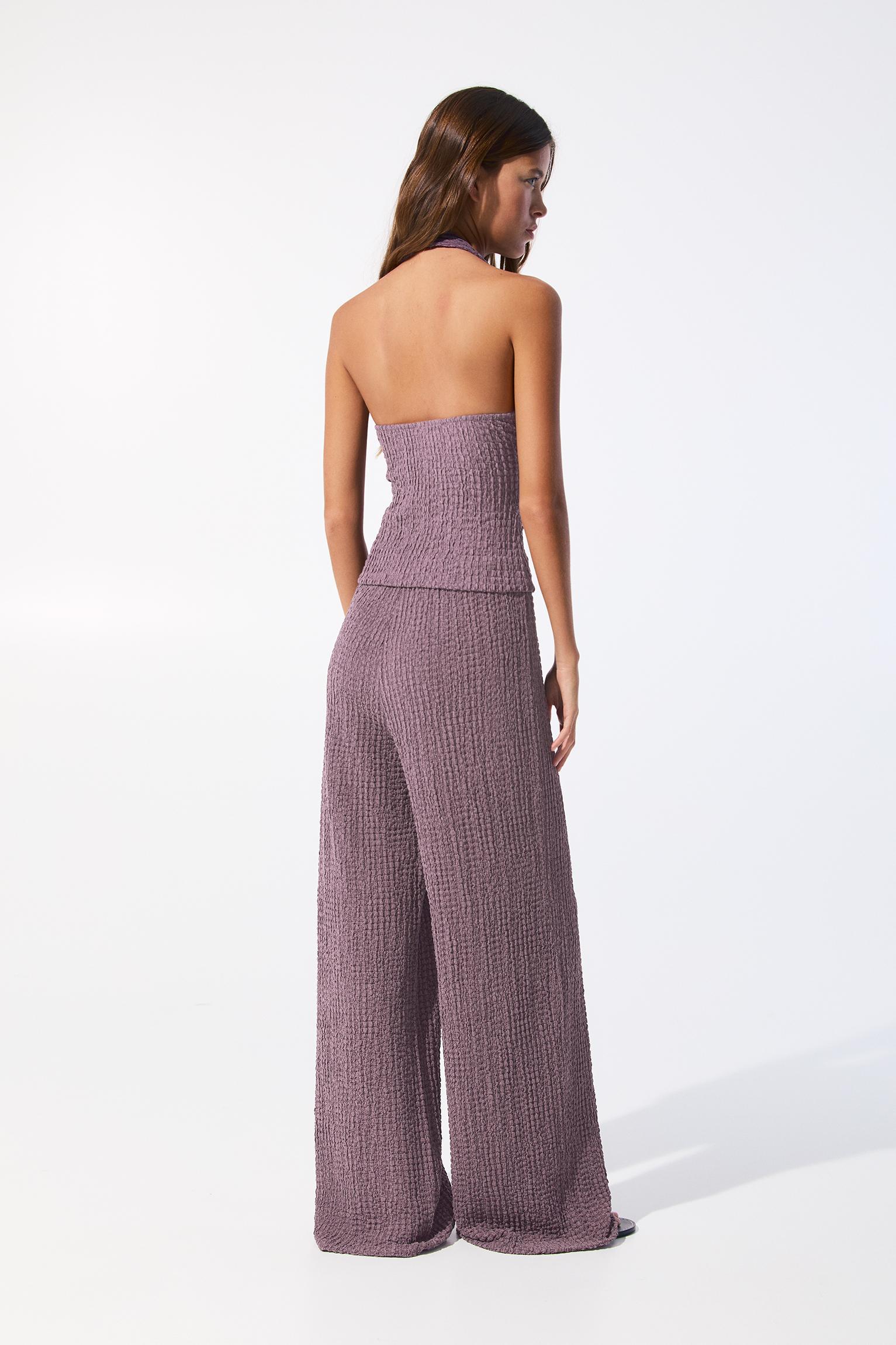 Creased-effect halter top Product Image