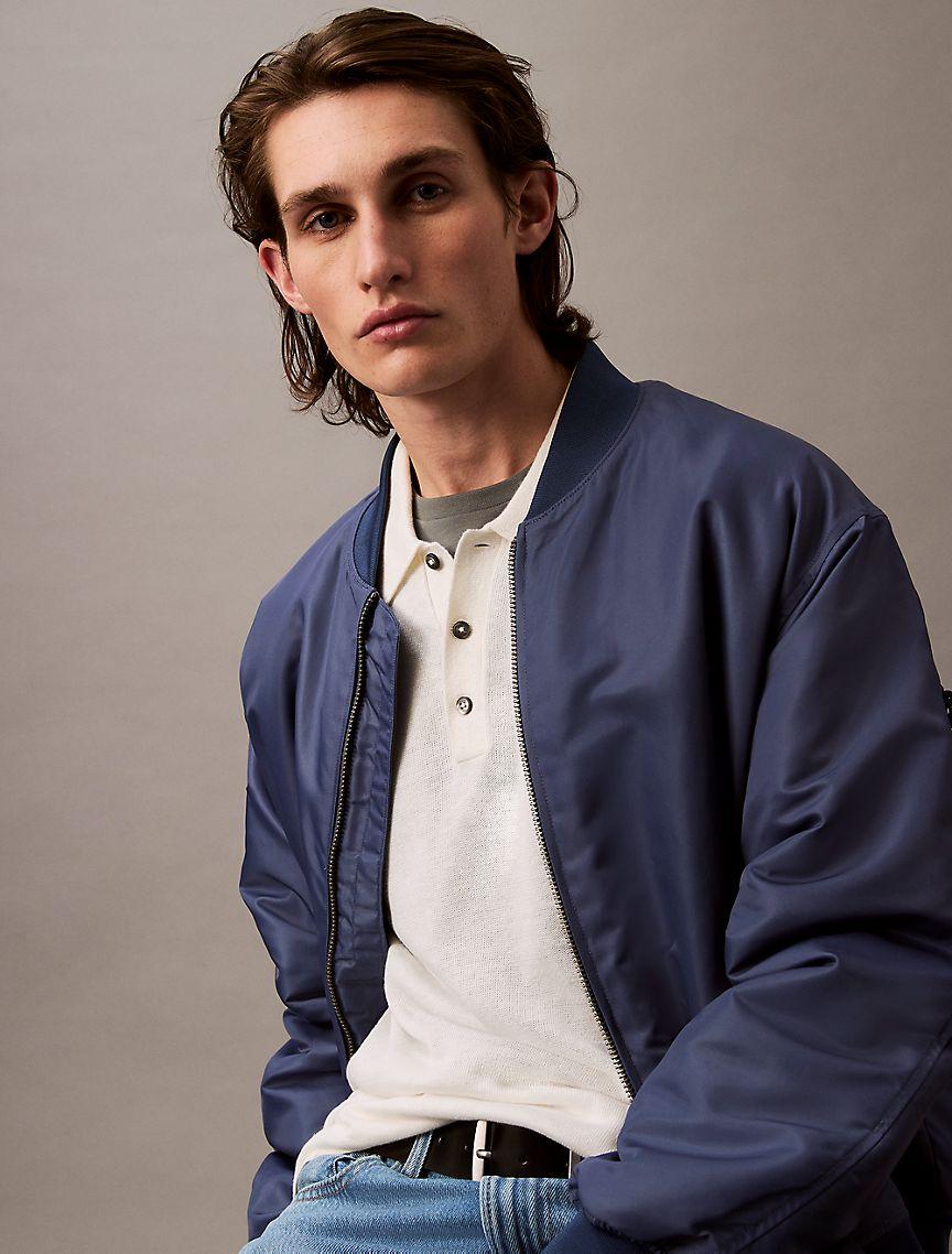 Linen Blend Classic Sweater Polo Shirt Product Image