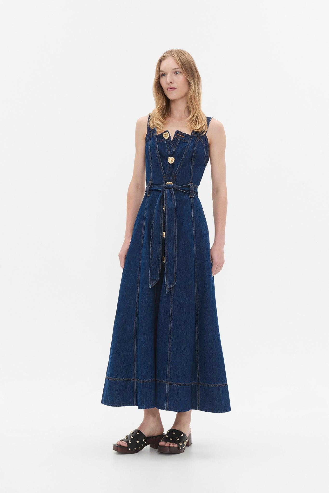 Gianna Denim Midi Dress Product Image