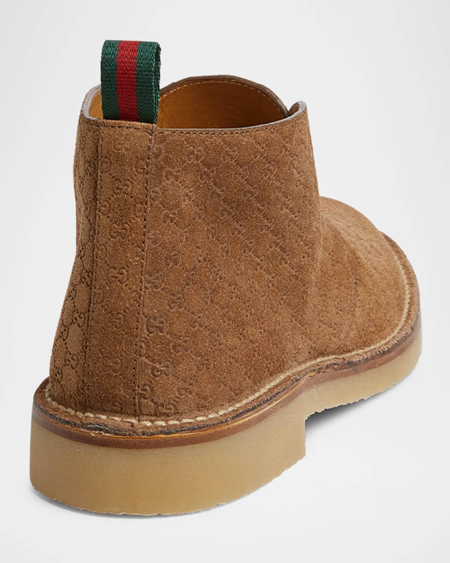 Men's Moreau GG Suede Lace-Up Ankle Boots Product Image