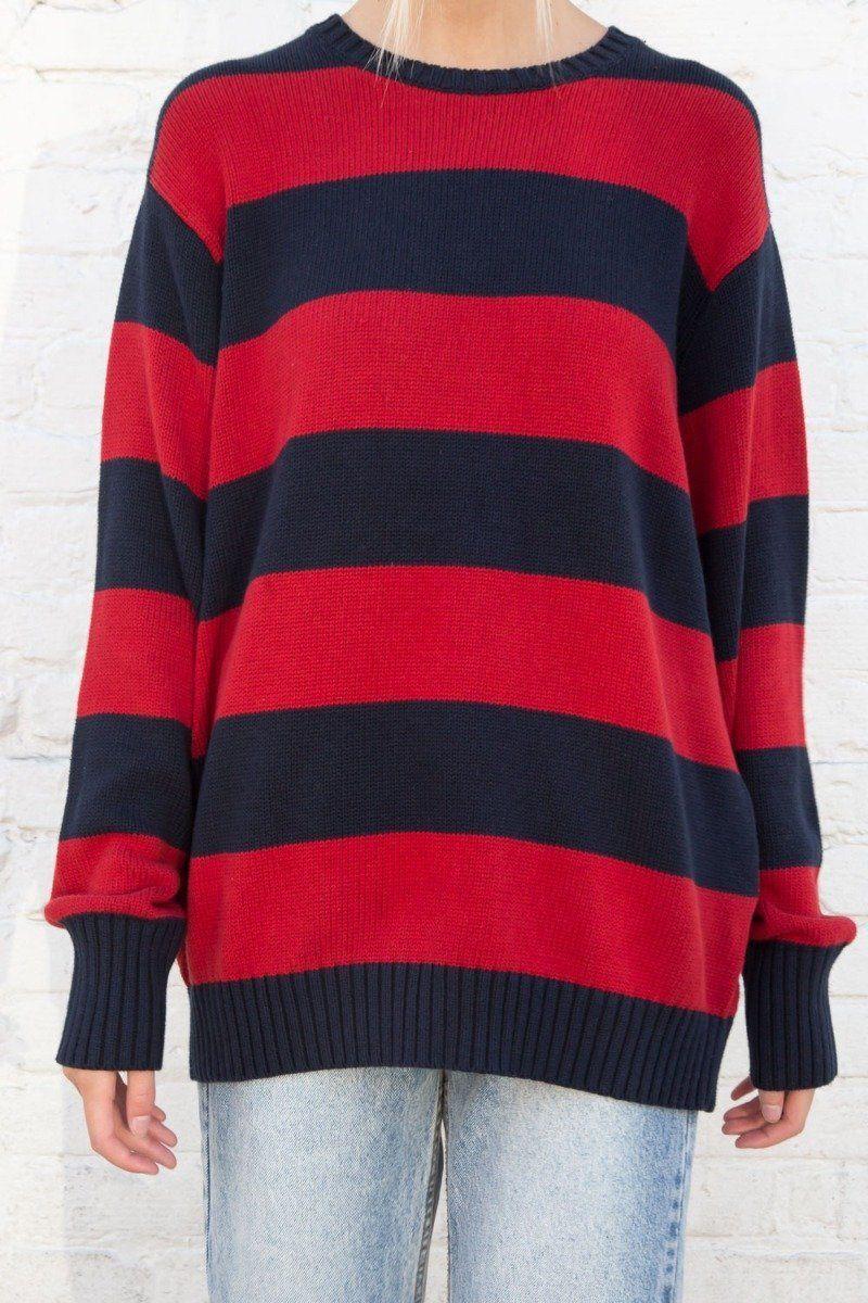 Brianna Cotton Thick Stripe Sweater Product Image