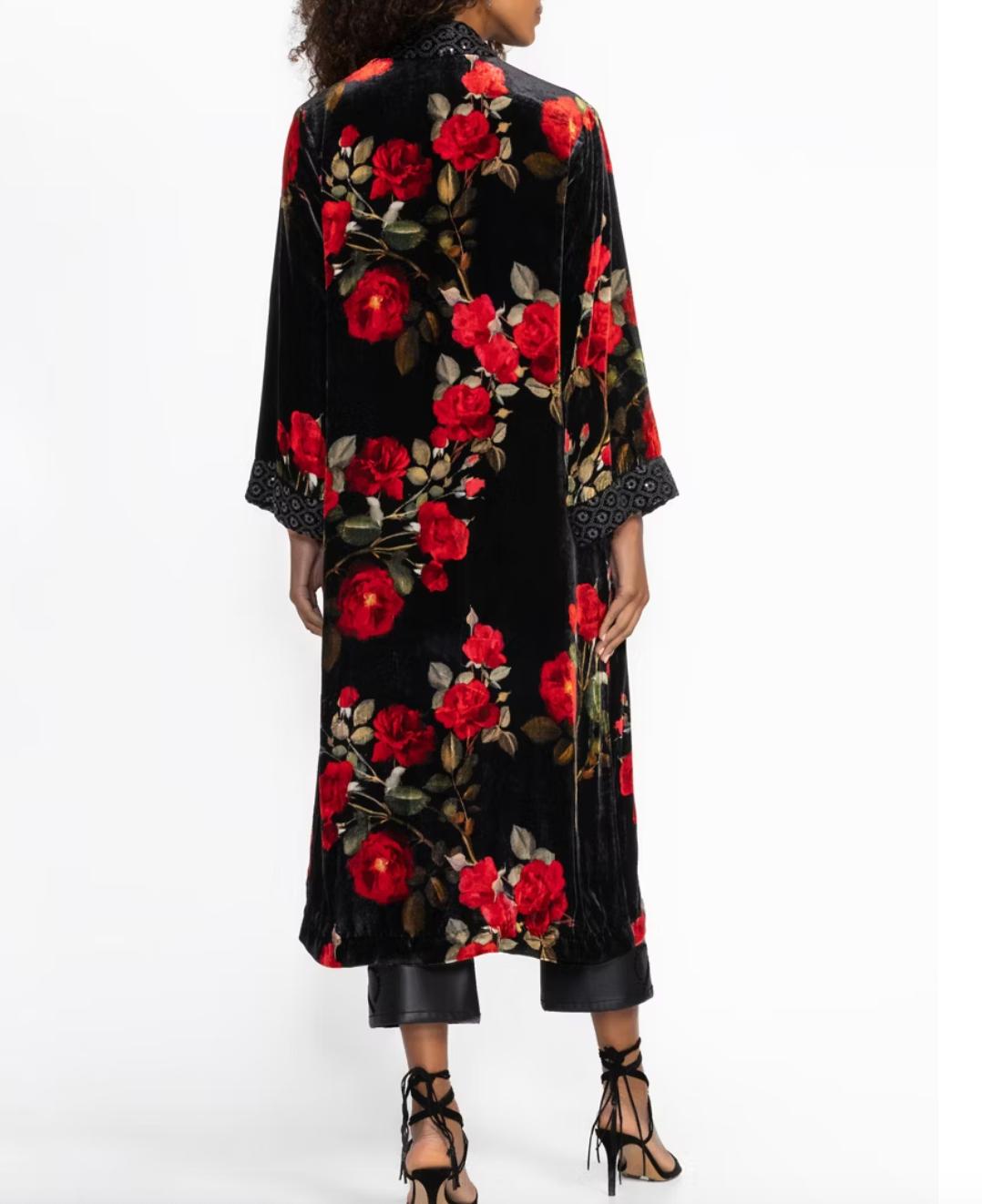 JOHNNY WAS Velvet Kimono Coat - small - SALE Product Image