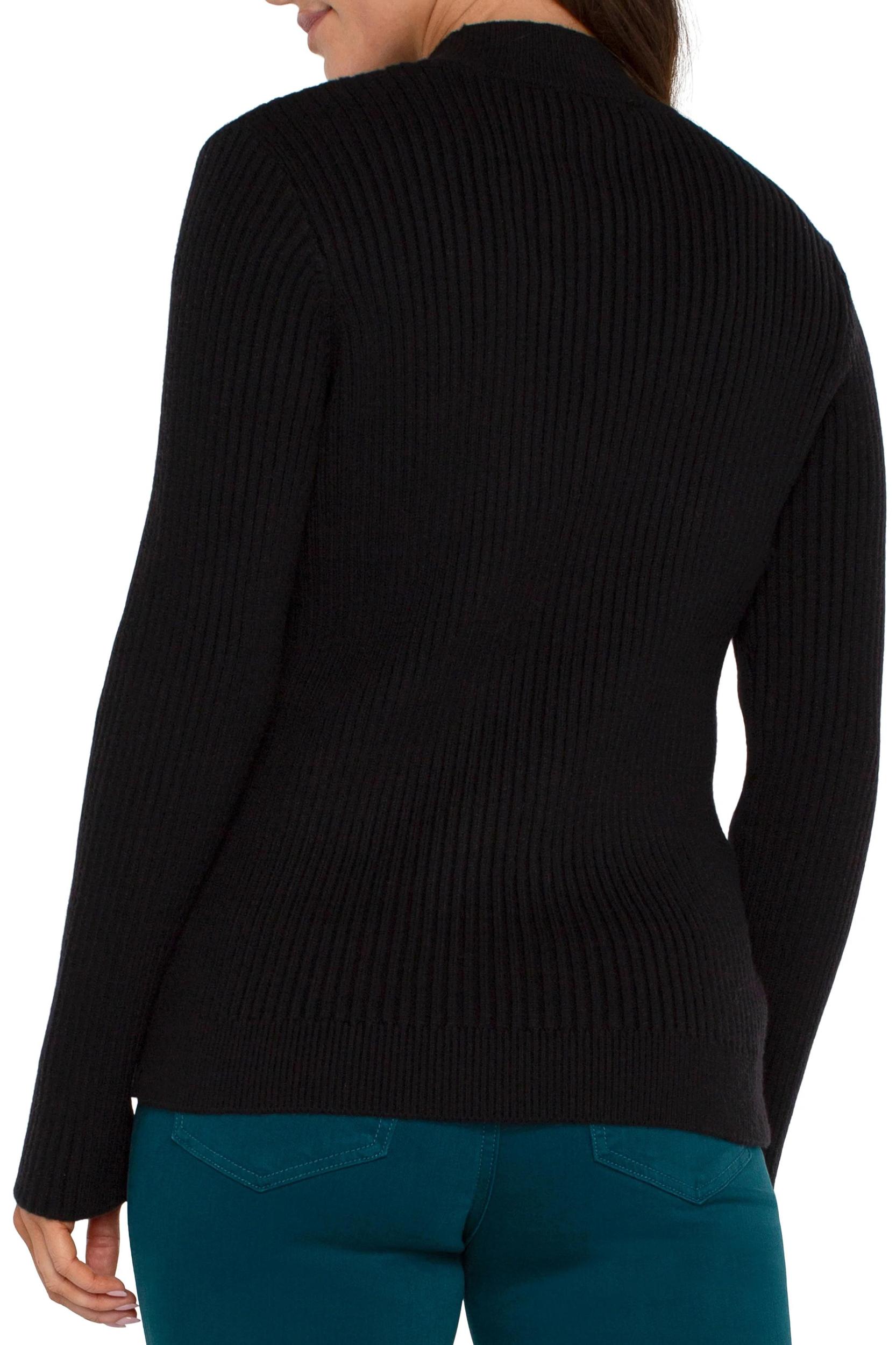 Long Sleeve Mock Neck Cable Sweater Product Image