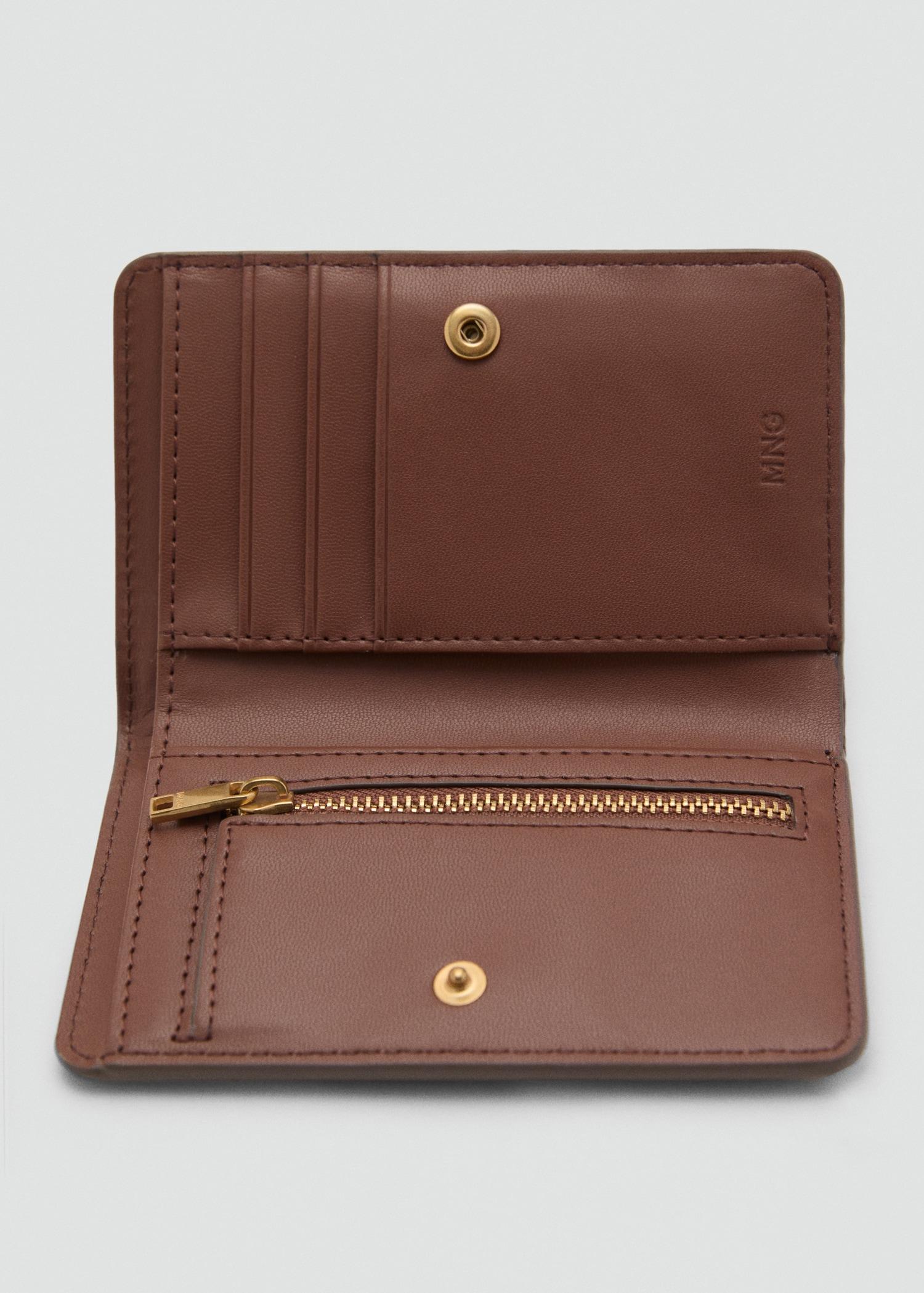 Studded wallet with flap - Women | MANGO USA Product Image