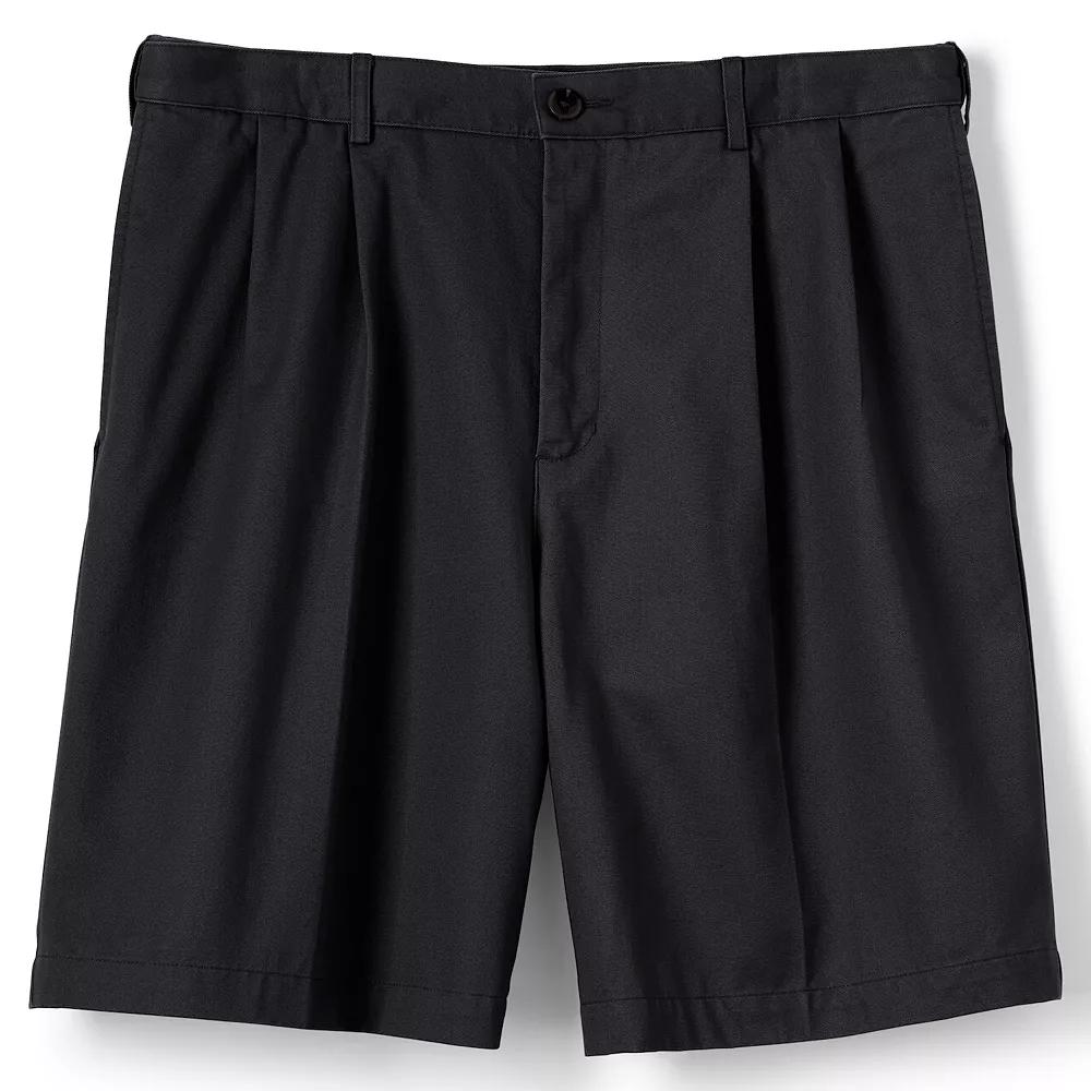 Big & Tall Lands' End Comfort Waist 9-inch No-Iron Pleated Chino Shorts, Men's,  Product Image