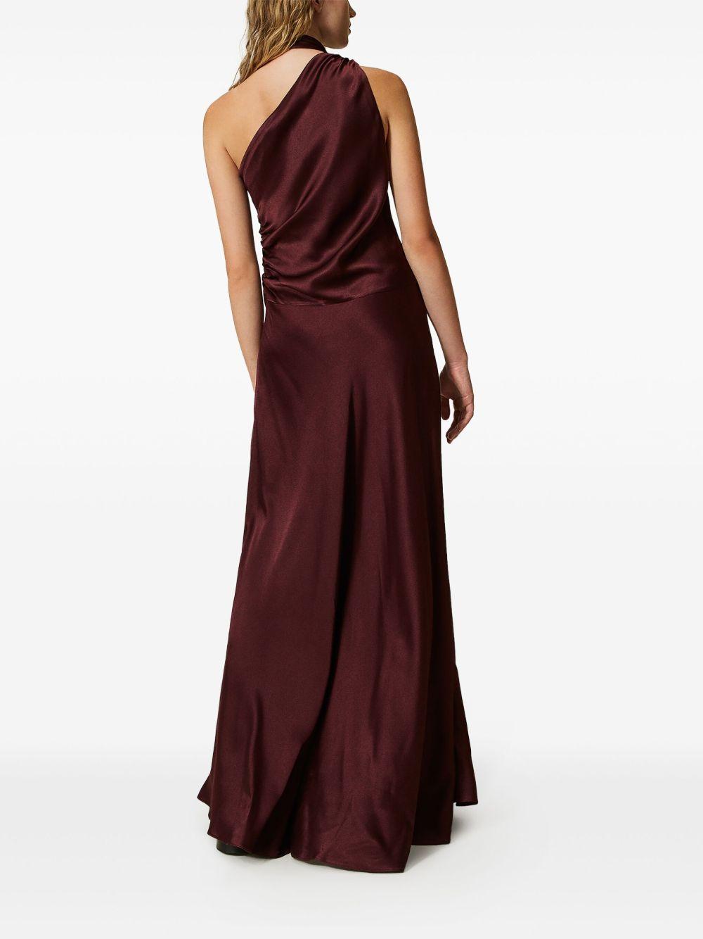 one-shoulder satin dress  Product Image