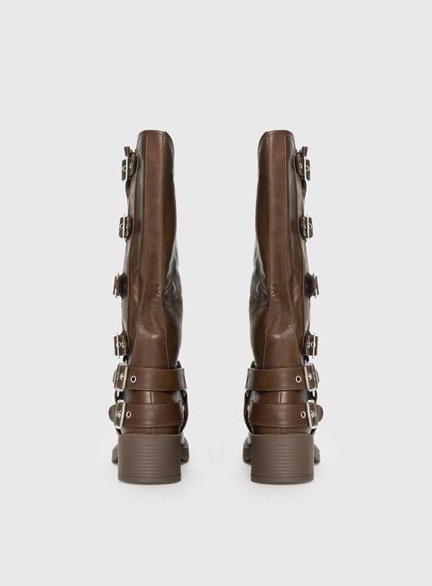 Buckle Down Boots Brown Product Image