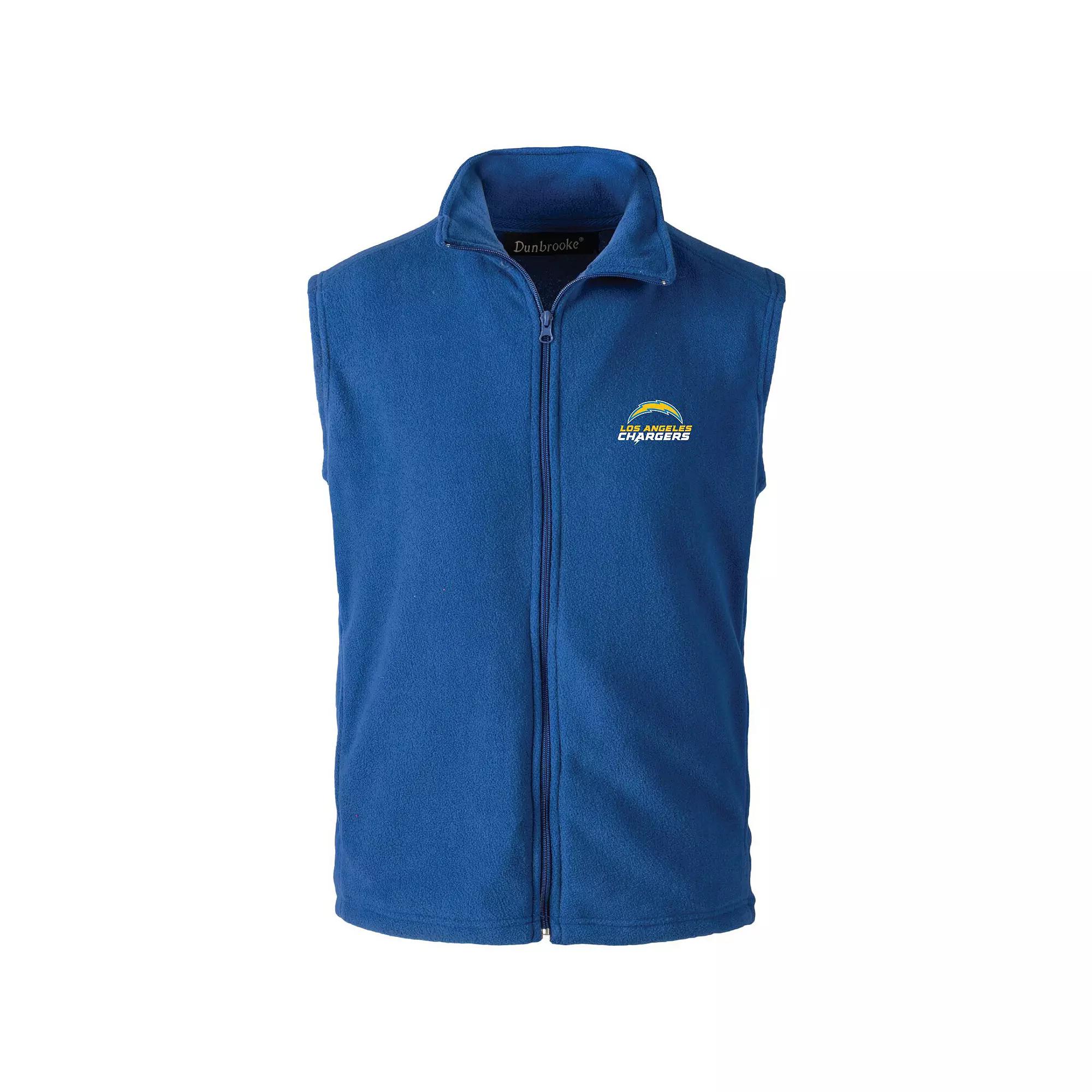 Men's Royal Los Angeles Chargers Houston Fleece Full-Zip Vest,  Product Image