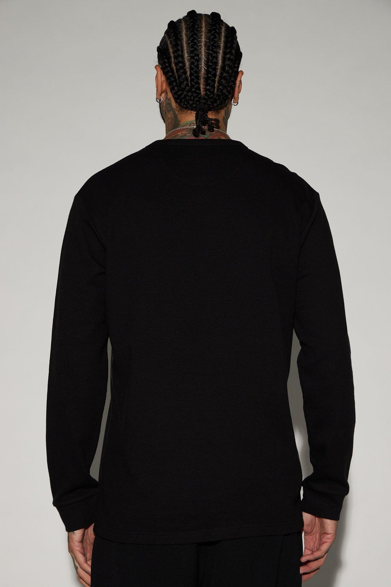 Follow Up Long Sleeve Tee - Black Product Image