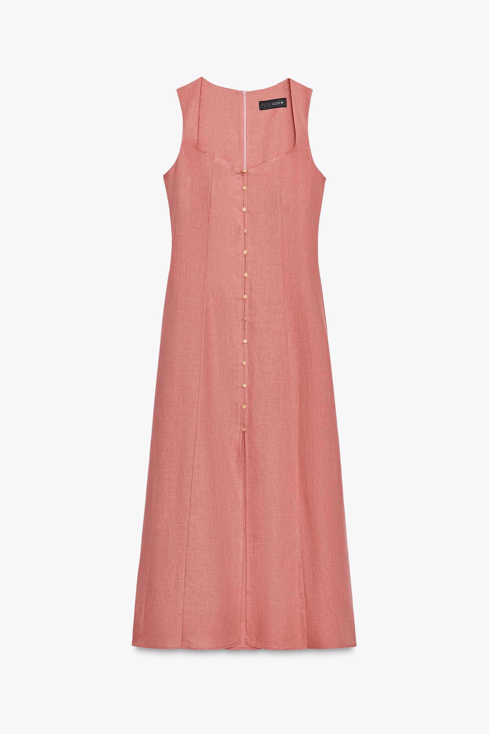 LINEN MIDI DRESS Product Image