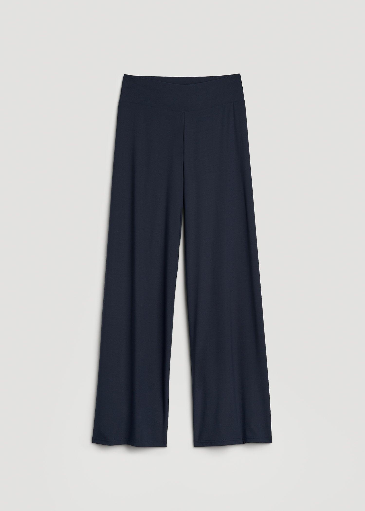 Pull On Breezy Wide Leg Pants for Tall Women in Navy Female Product Image