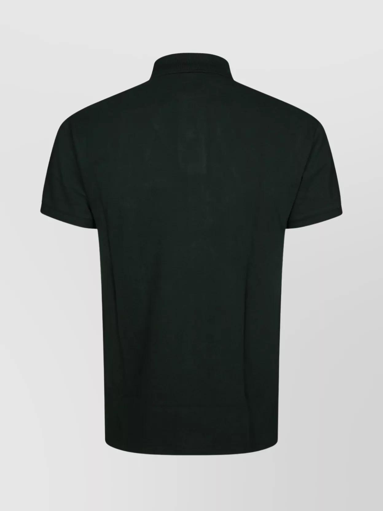 POLO RALPH LAUREN Black Polo Shirt With Classic Collar And Pony Embroidery On The Front In Cotton Man Product Image